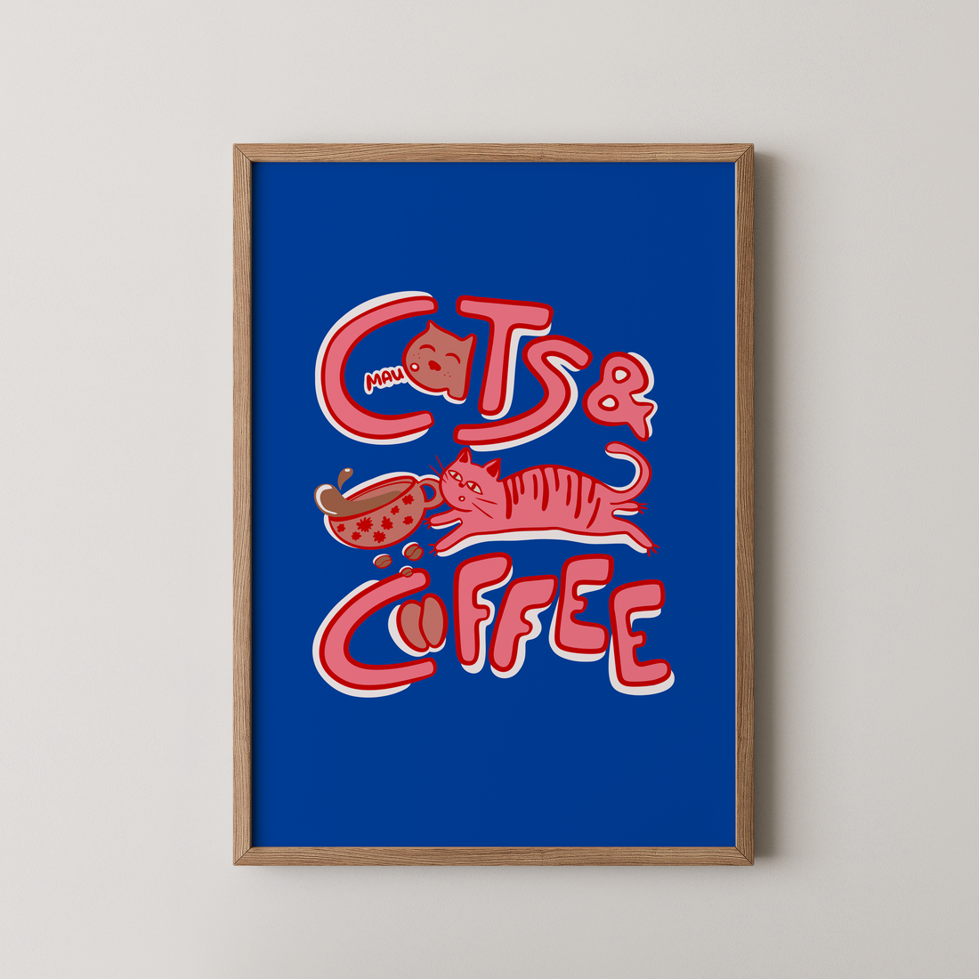 CATS AND COFFEE POSTER