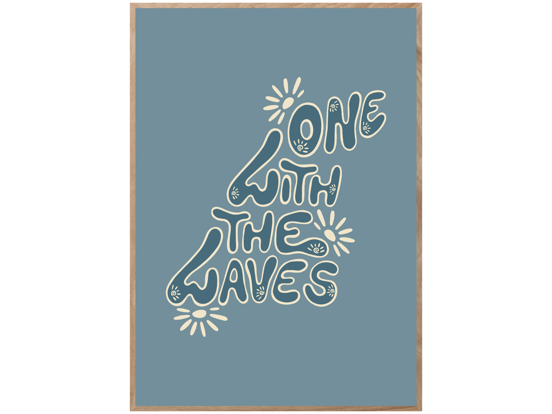 ONE WITH THE WAVES POSTER