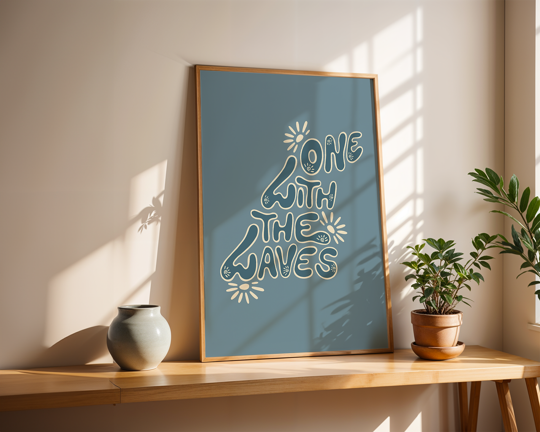 ONE WITH THE WAVES POSTER