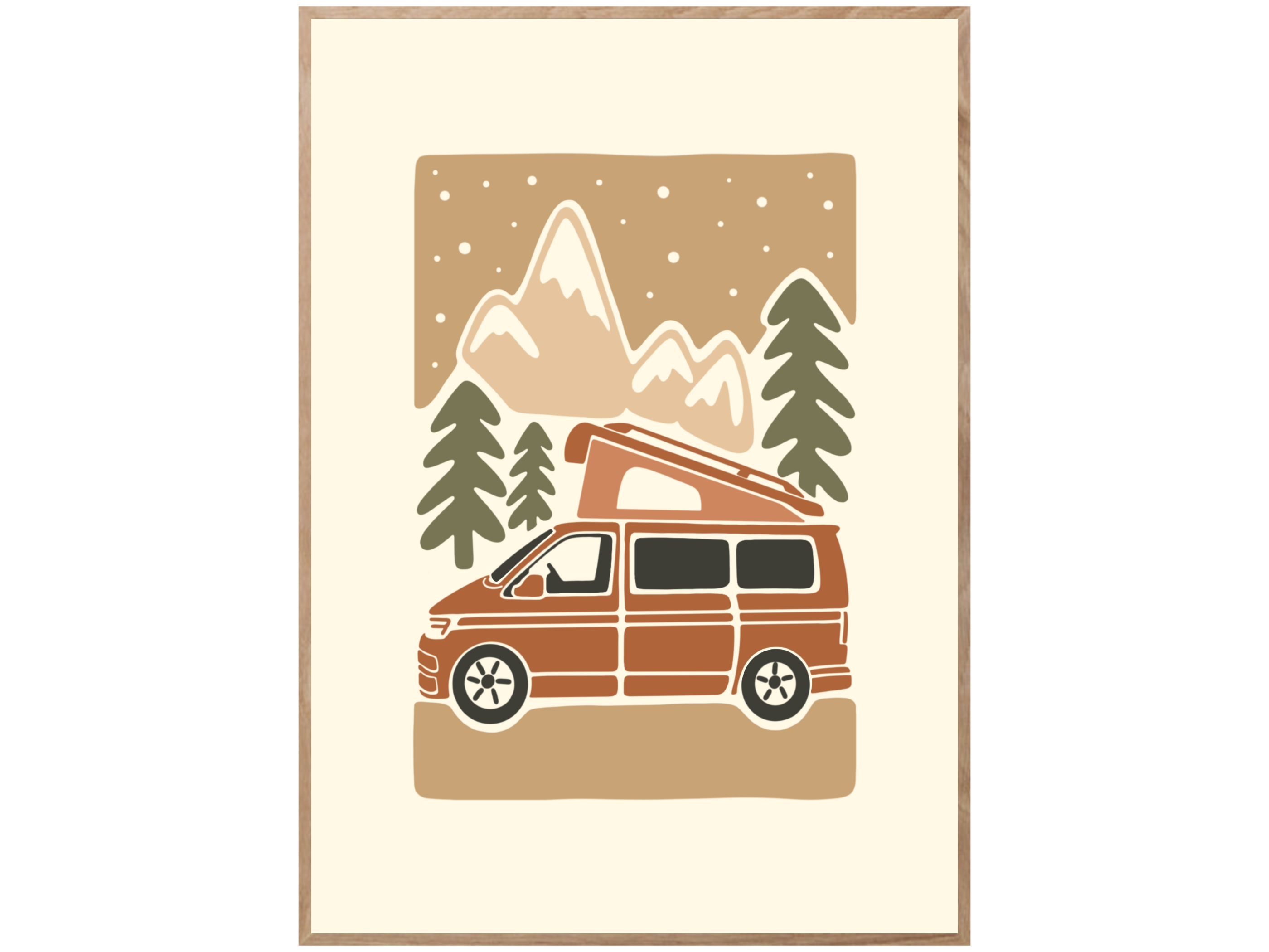CAMPERVAN PASTEL POSTER