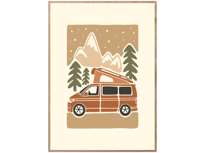 CAMPERVAN PASTEL POSTER
