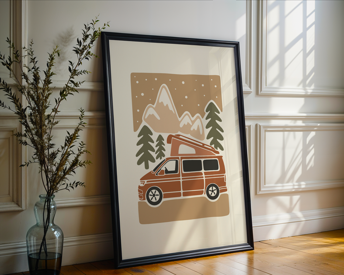 CAMPERVAN PASTEL POSTER