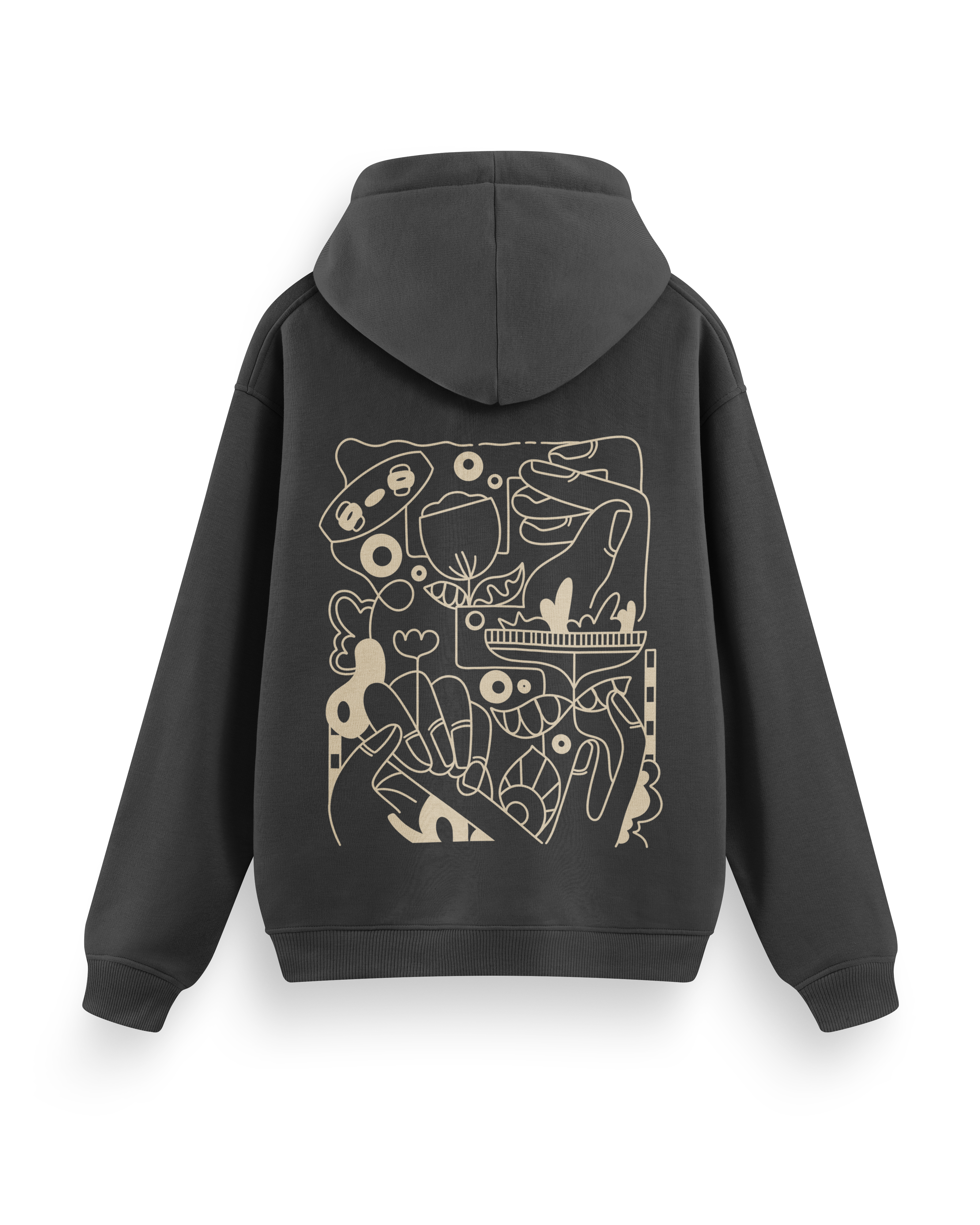 Kite Line Art Hoodie Oversized