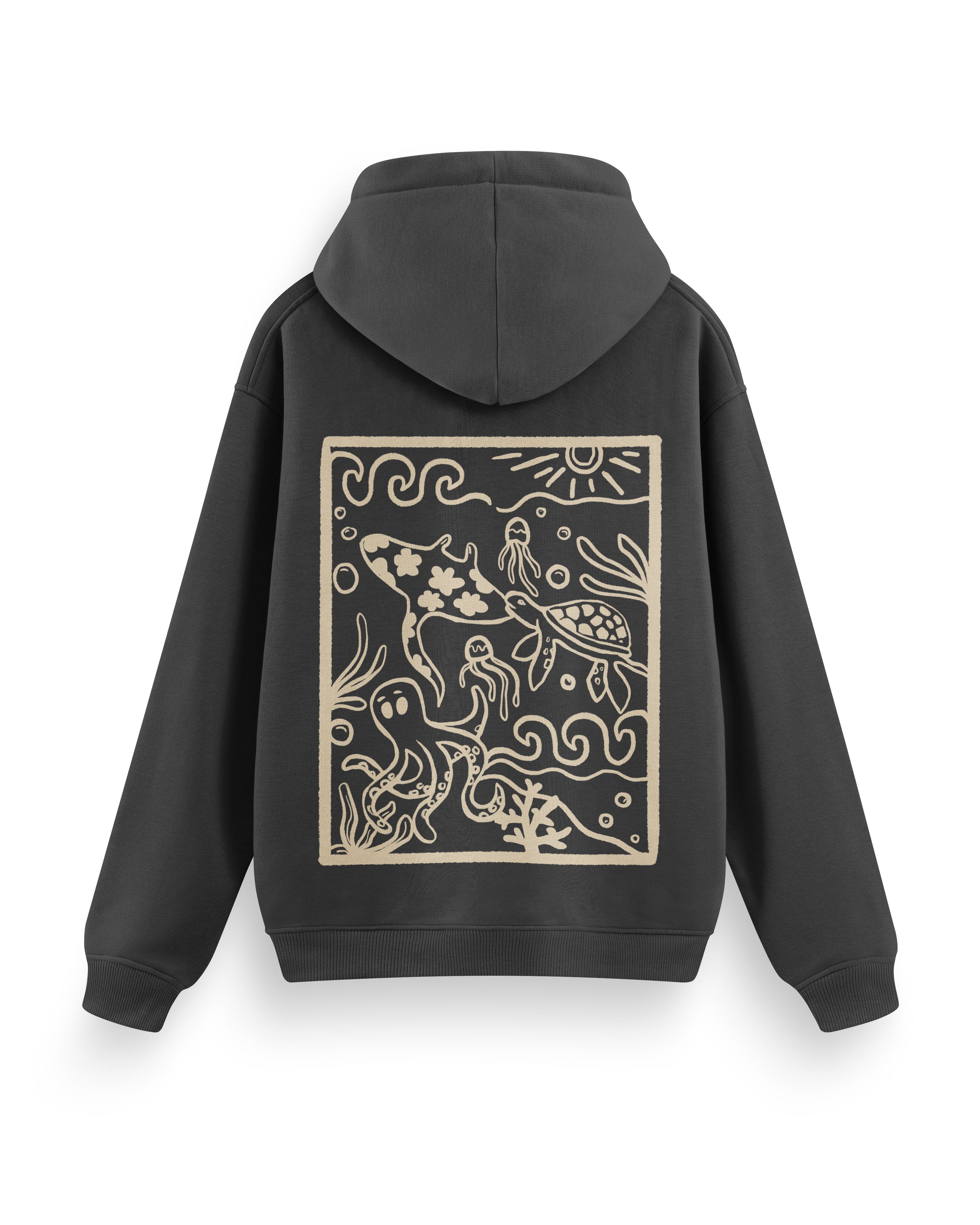 Ocean Creatures Hoodie Basic