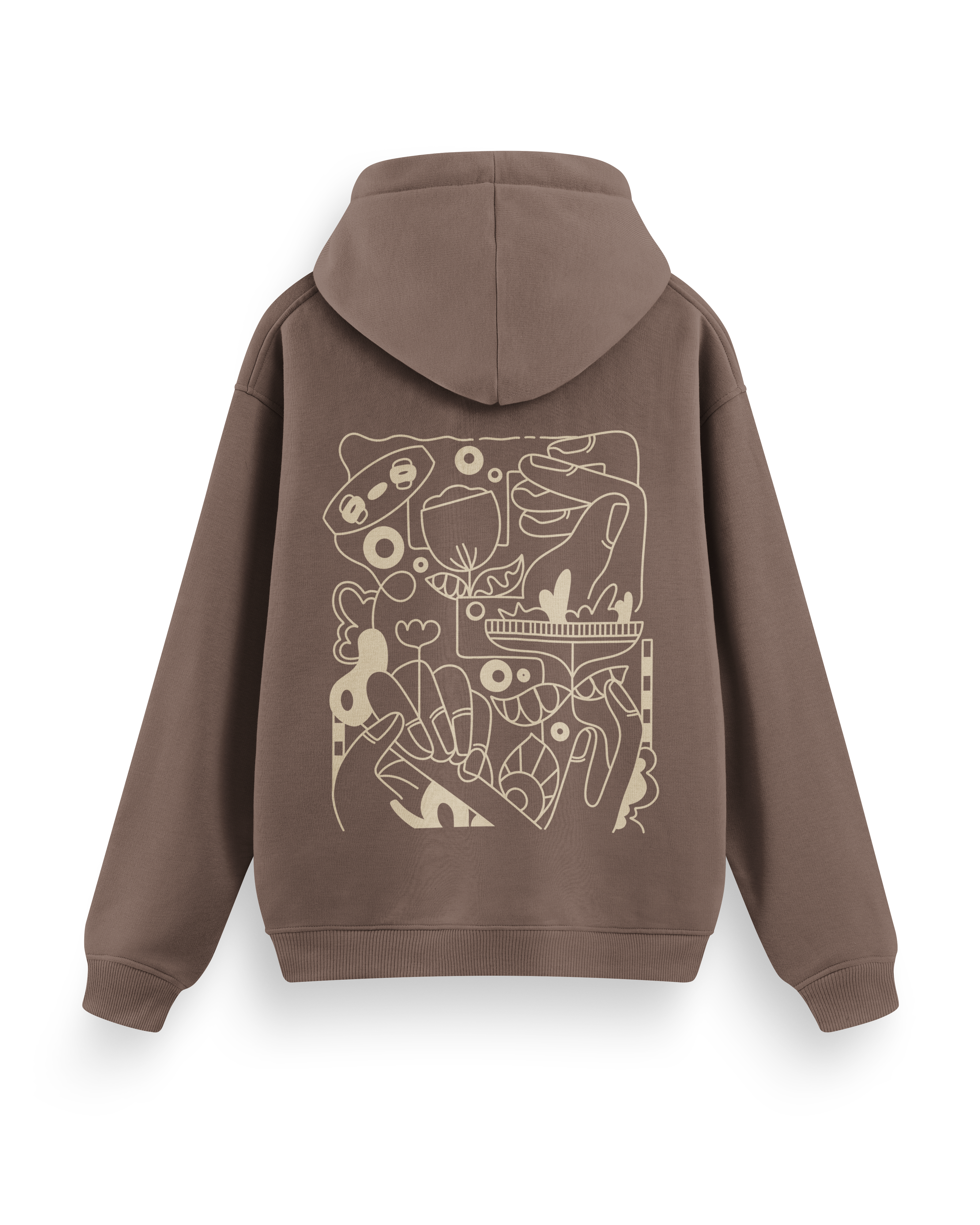 Kite Line Art Hoodie Oversized