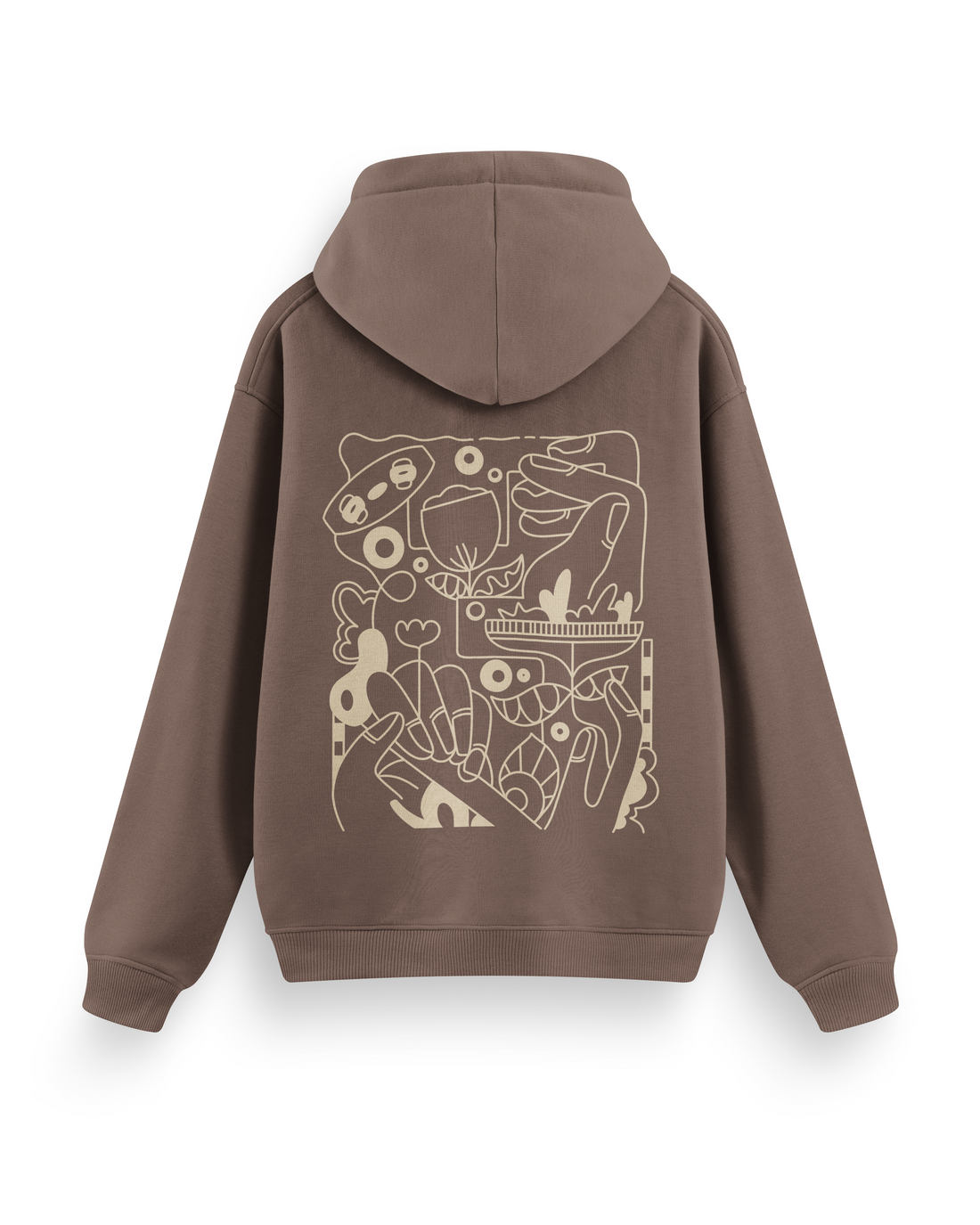 Kite Line Art Hoodie Oversized