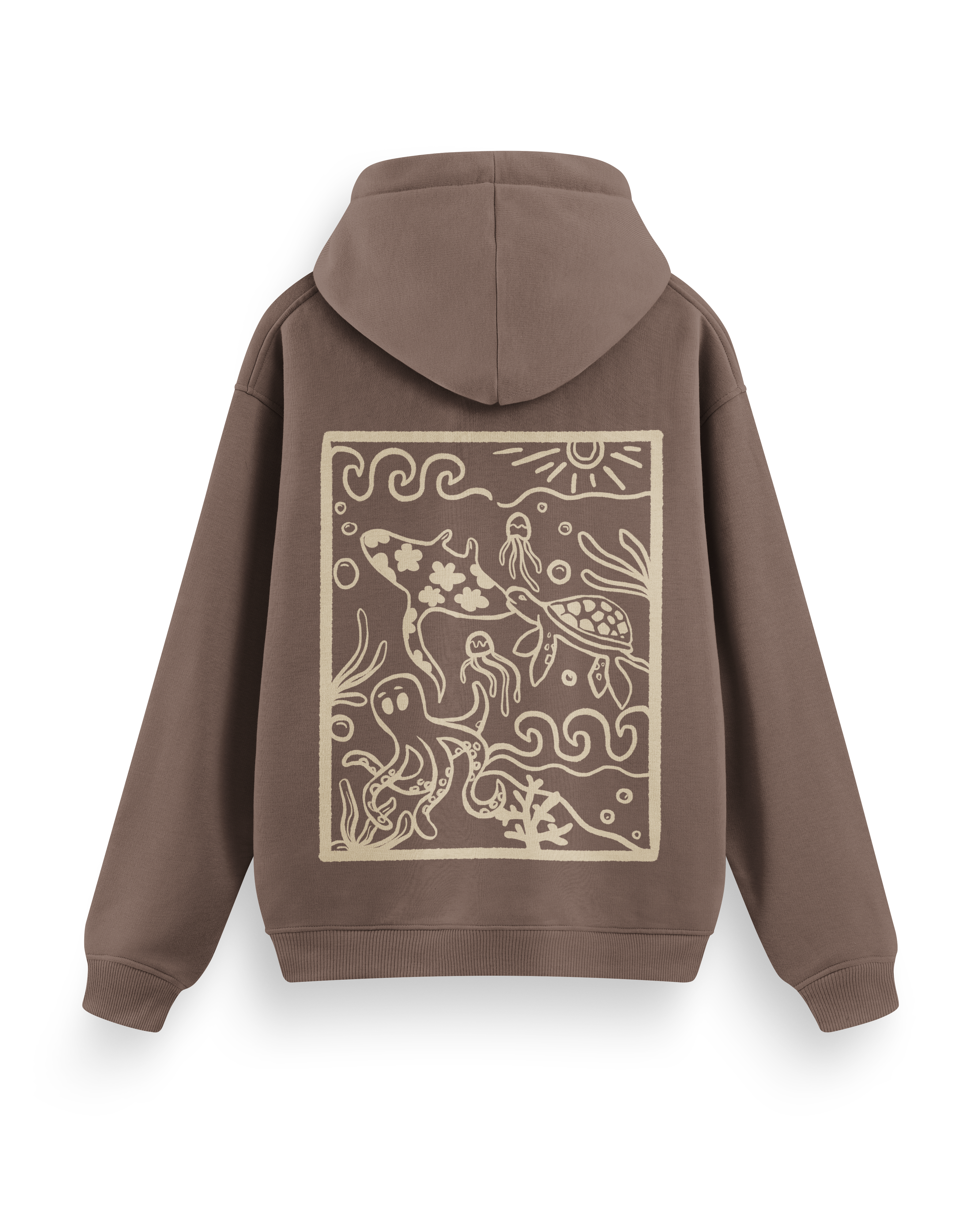 Ocean Creatures Hoodie Basic