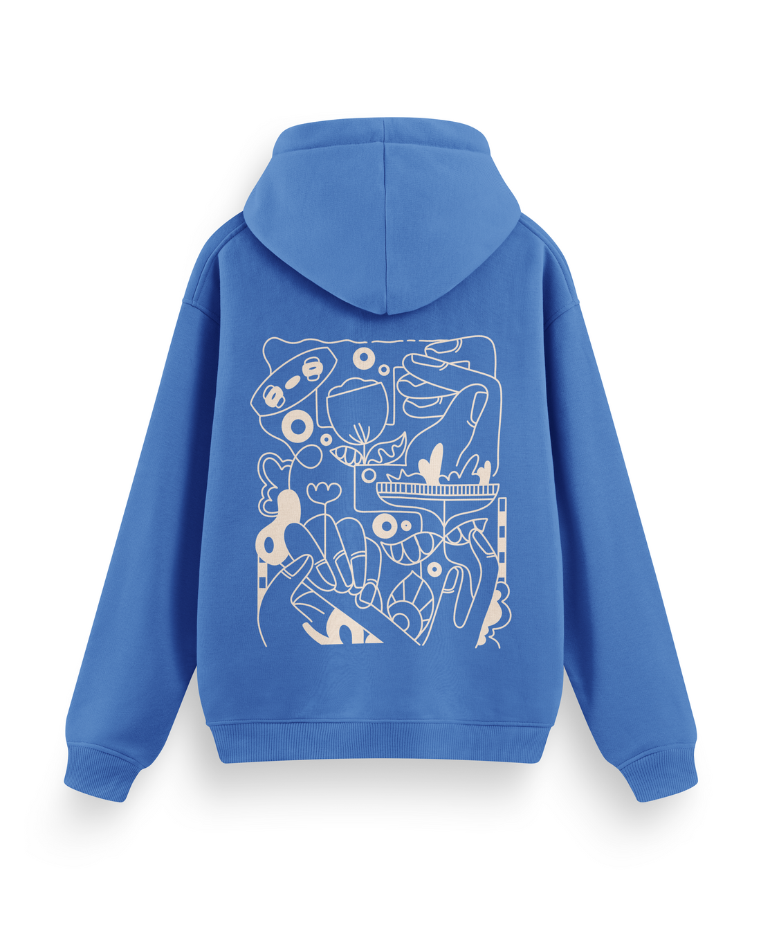 Kite Line Art Hoodie Oversized