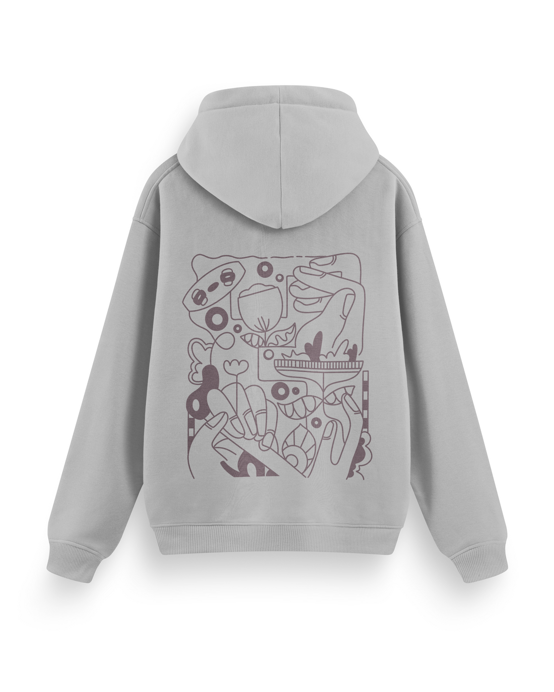 Kite Line Art Hoodie Oversized