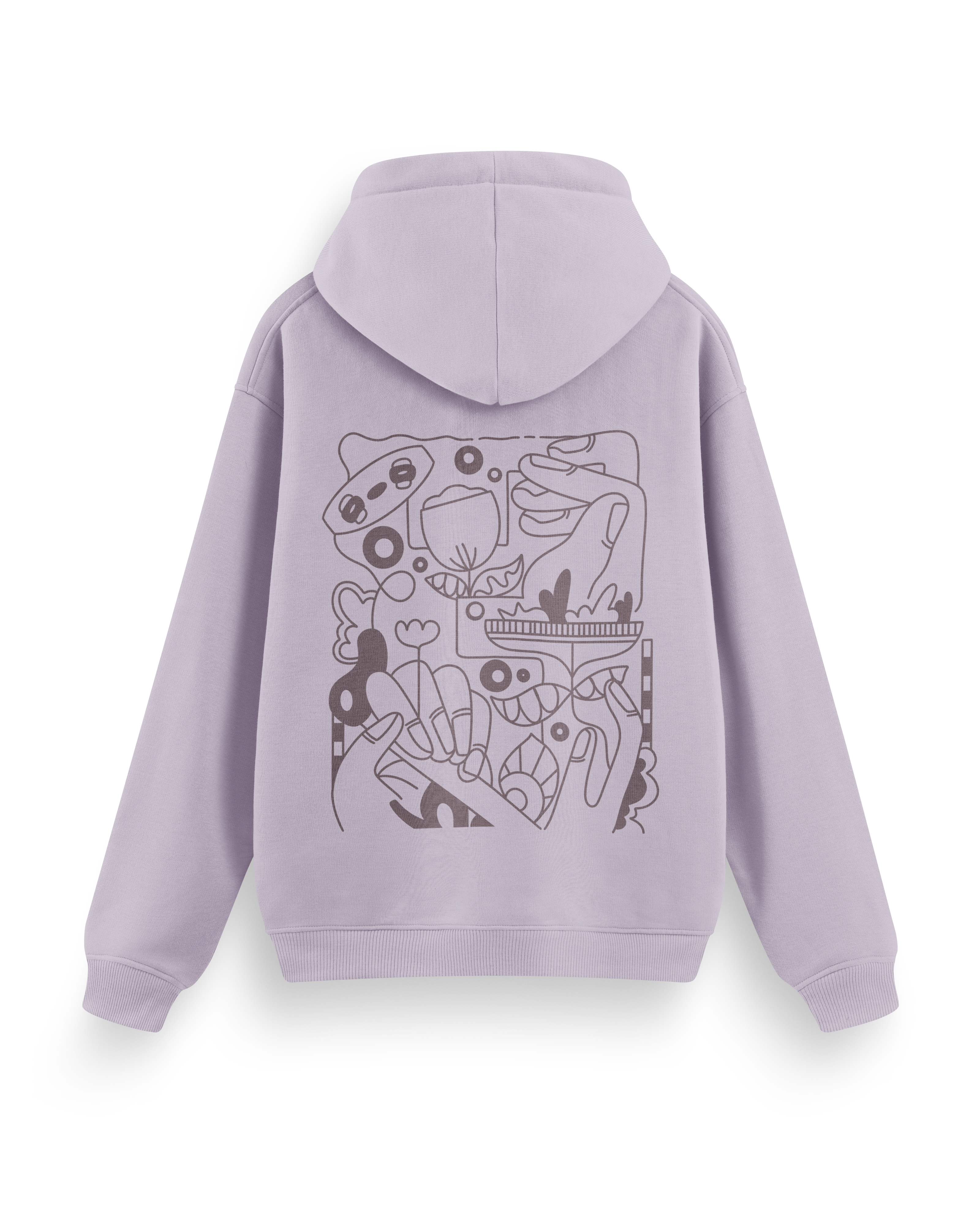 Kite Line Art Hoodie Oversized