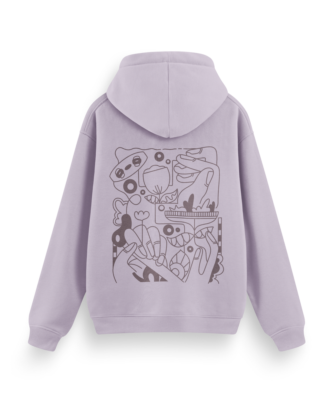 Kite Line Art Hoodie Oversized
