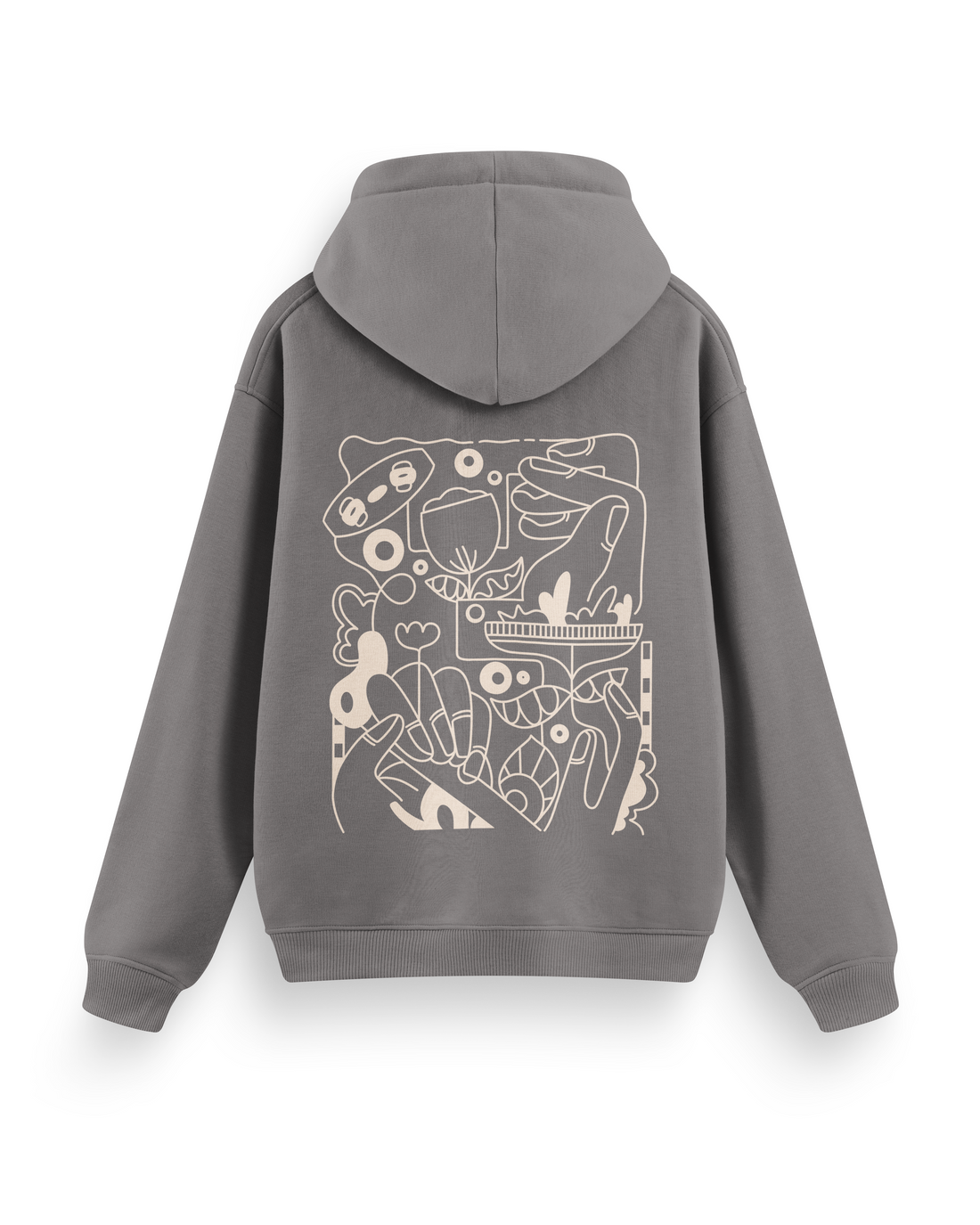 Kite Line Art Hoodie Oversized