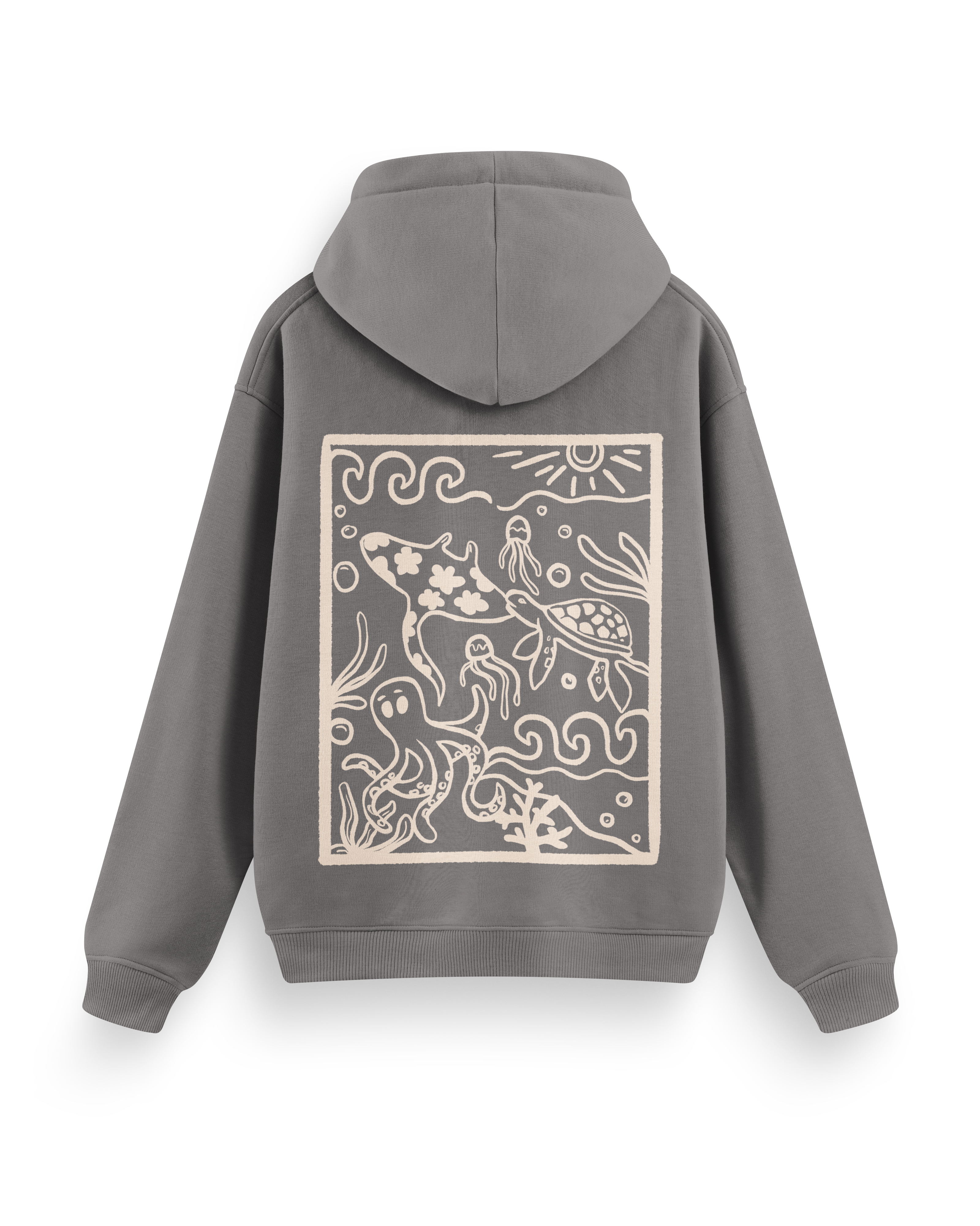 Ocean Creatures Hoodie Basic