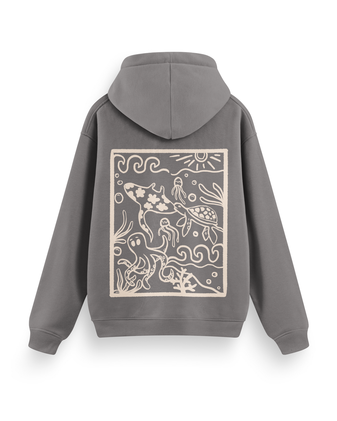 Ocean Creatures Hoodie Basic