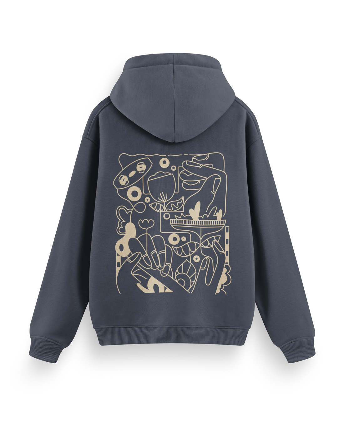 Kite Line Art Hoodie Oversized
