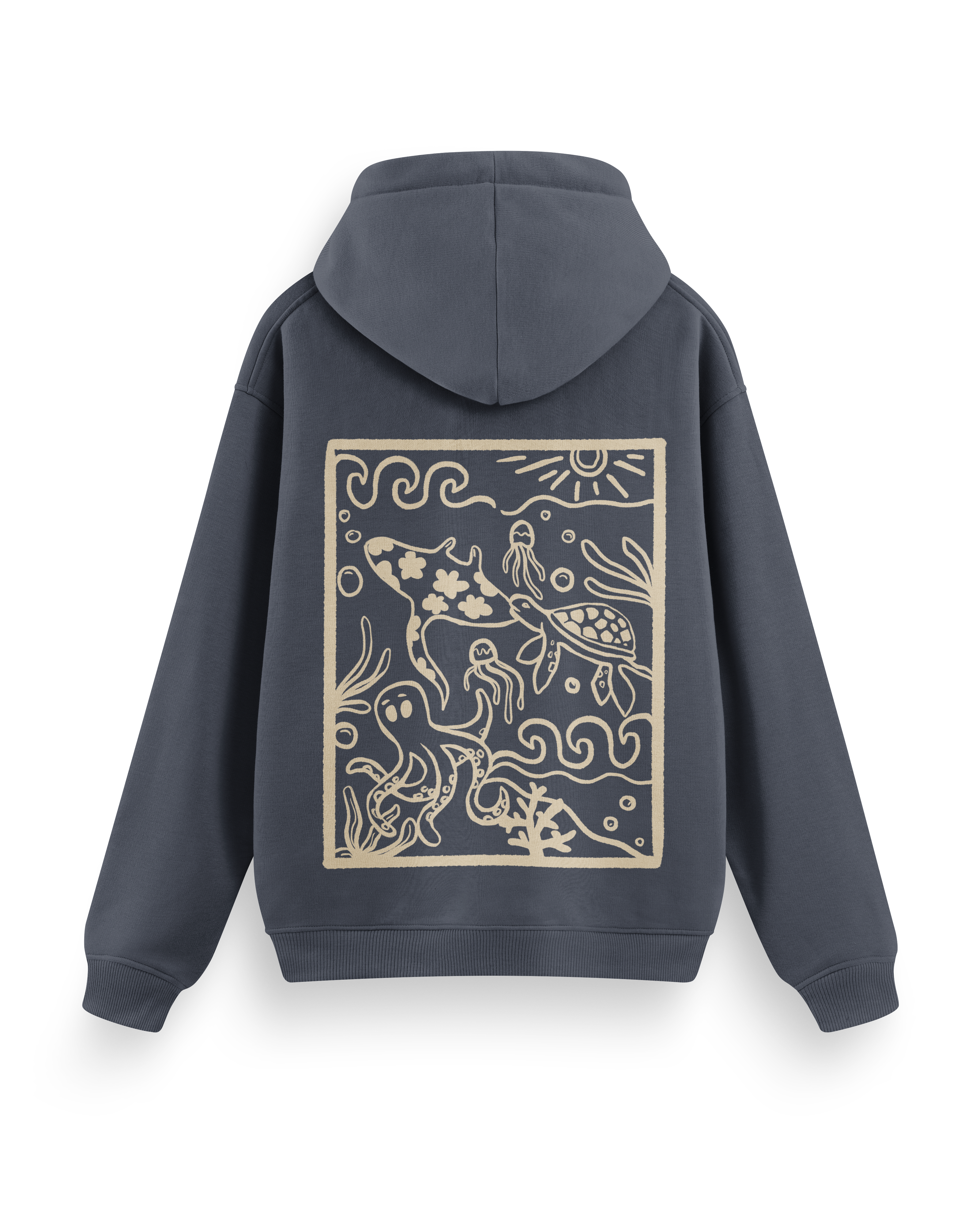 Ocean Creatures Hoodie Basic