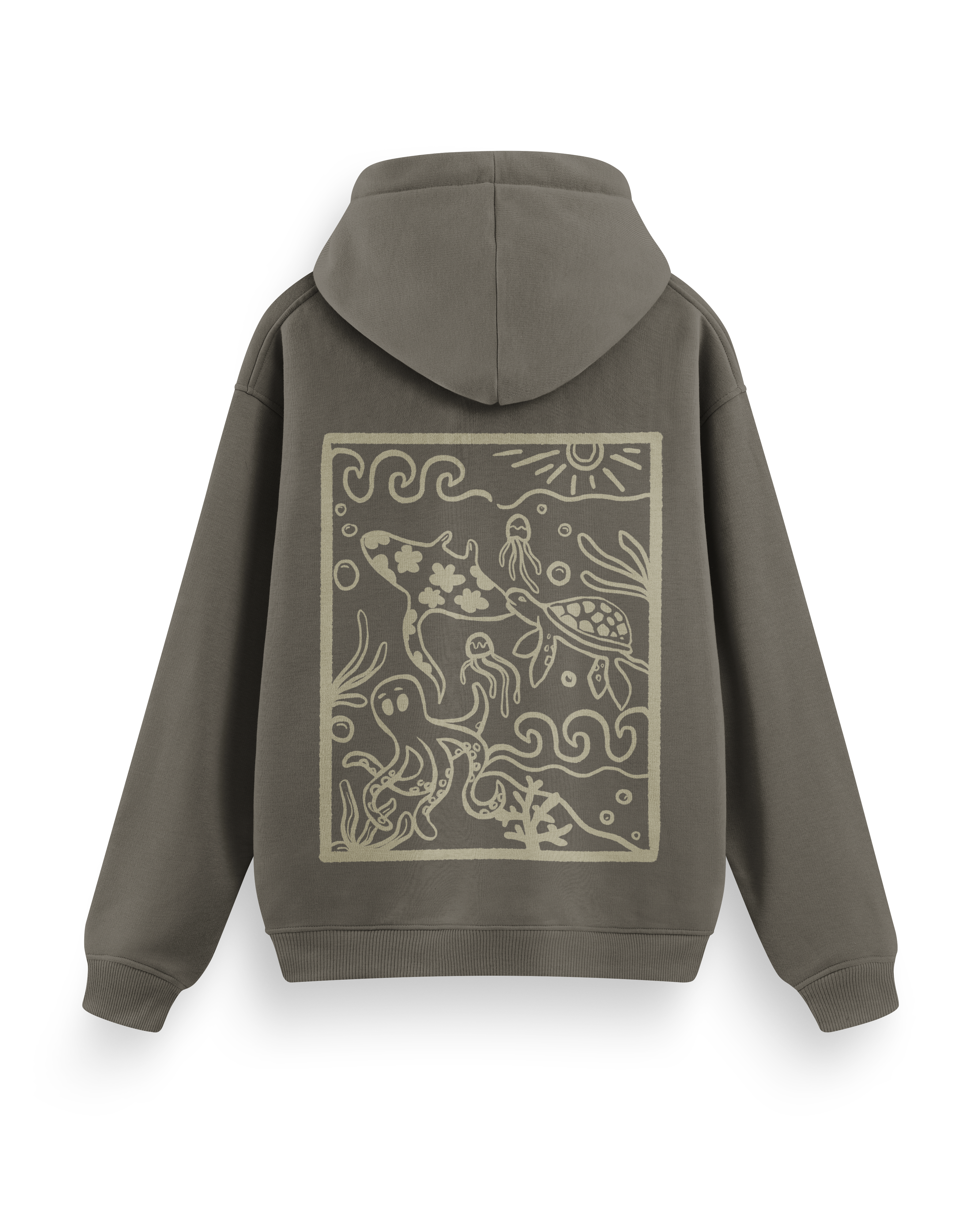 Ocean Creatures Hoodie Basic