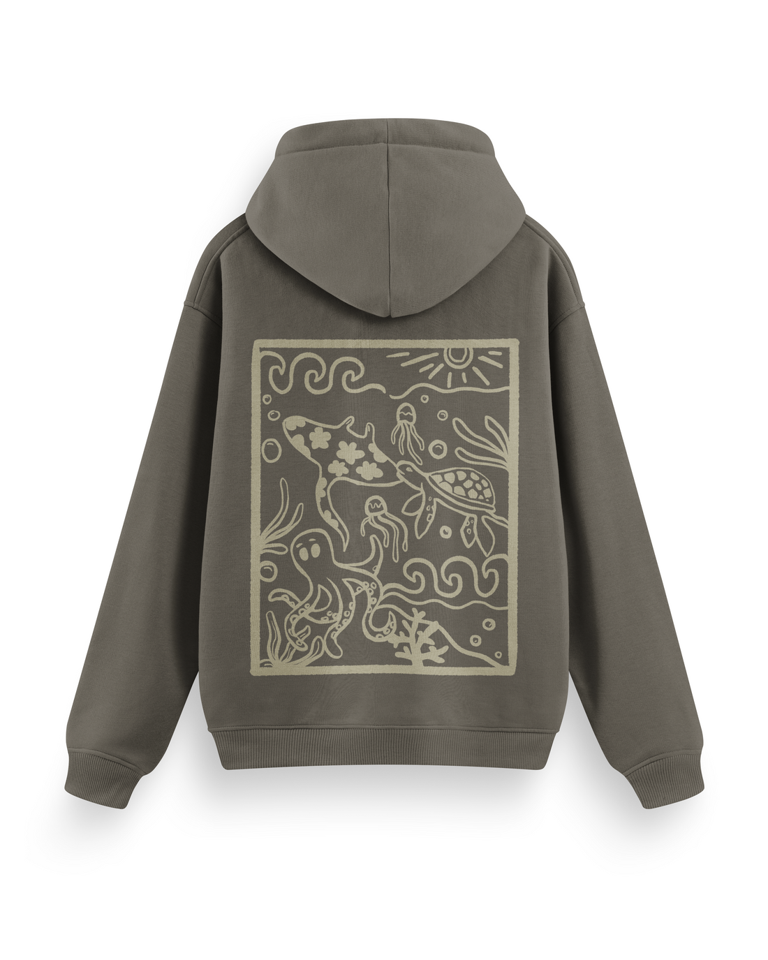 Ocean Creatures Hoodie Basic