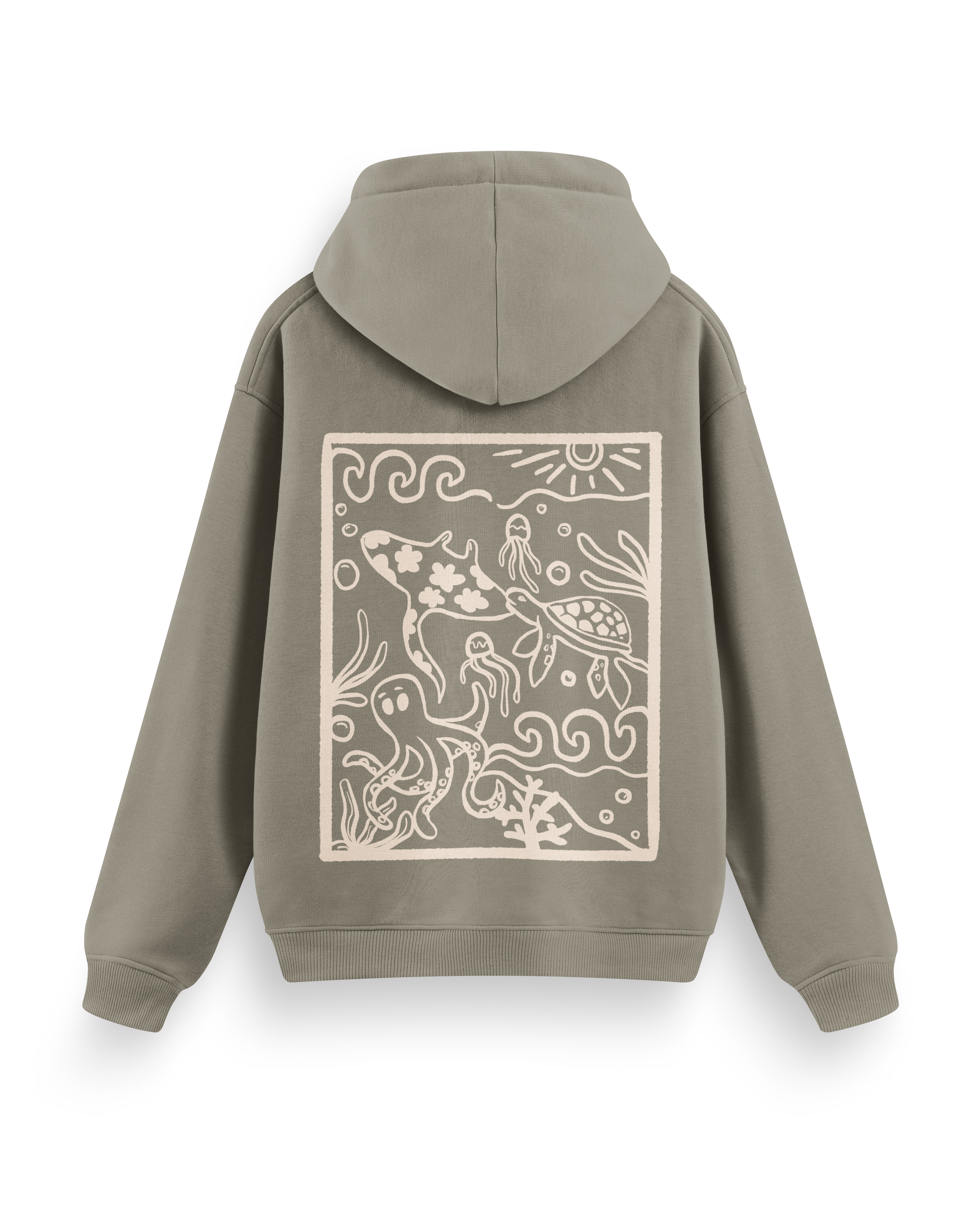 Ocean Creatures Hoodie Basic