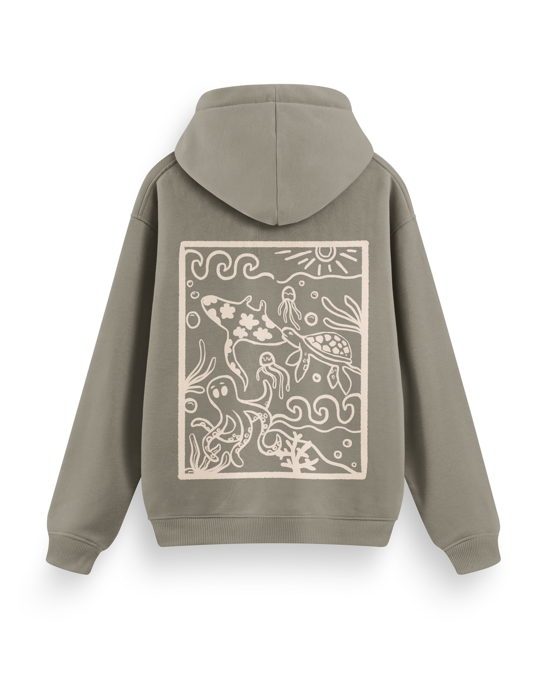 Ocean Creatures Hoodie Basic
