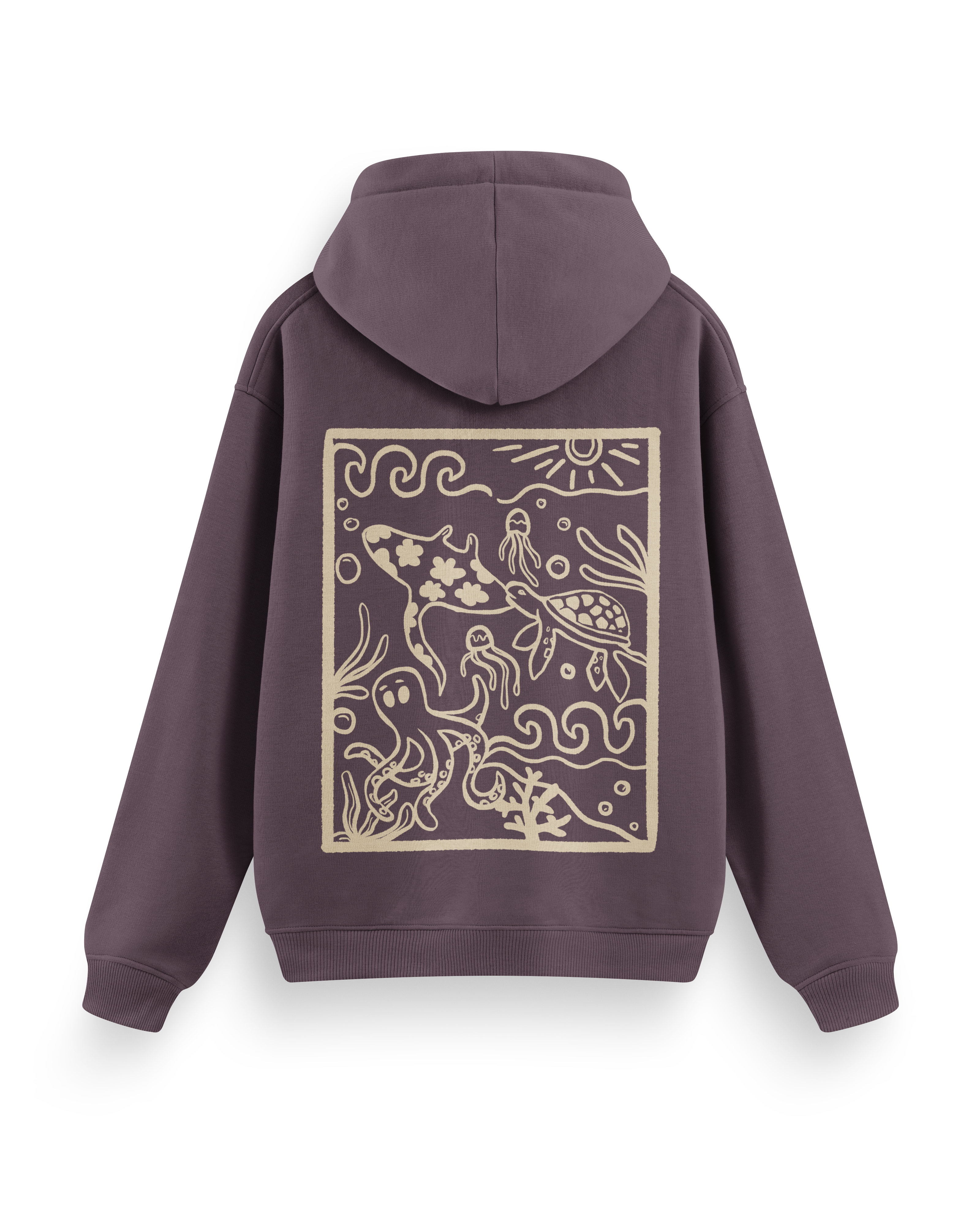 Ocean Creatures Hoodie Basic