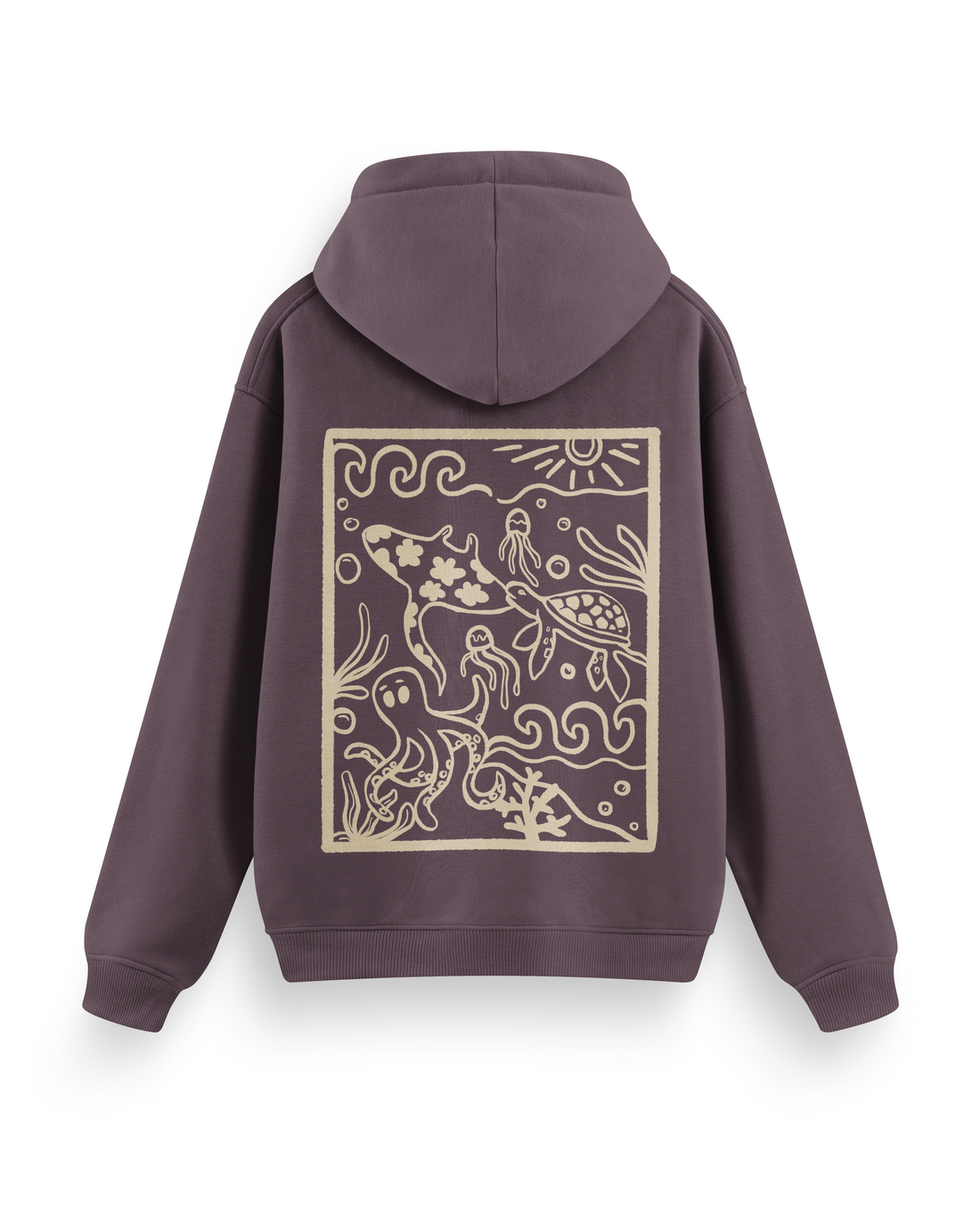 Ocean Creatures Hoodie Basic