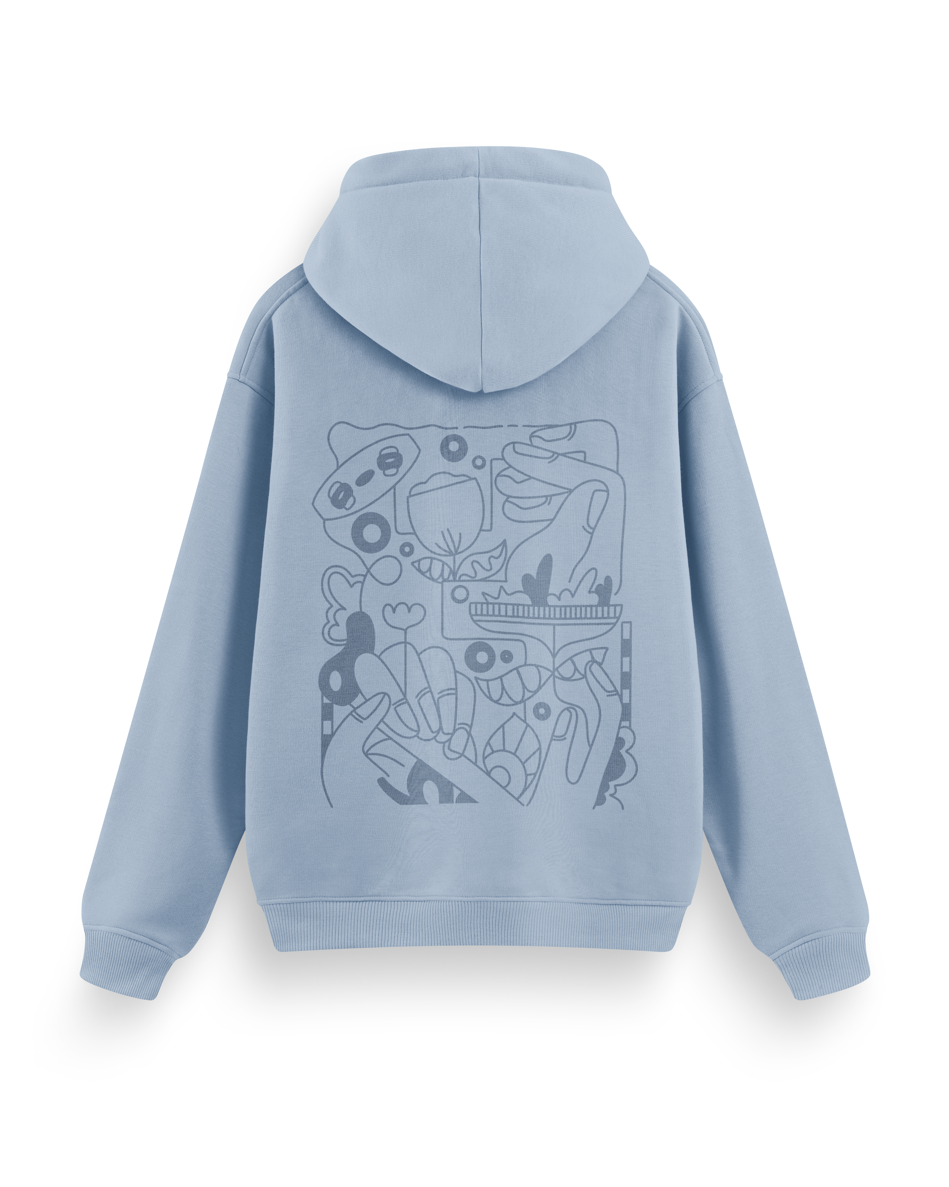 Kite Line Art Hoodie Oversized