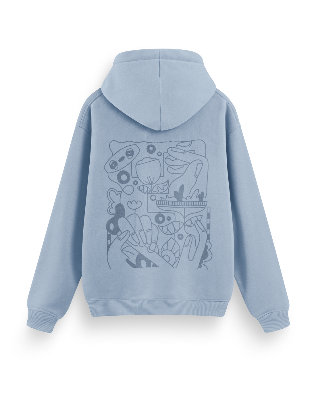 Kite Line Art Hoodie Oversized