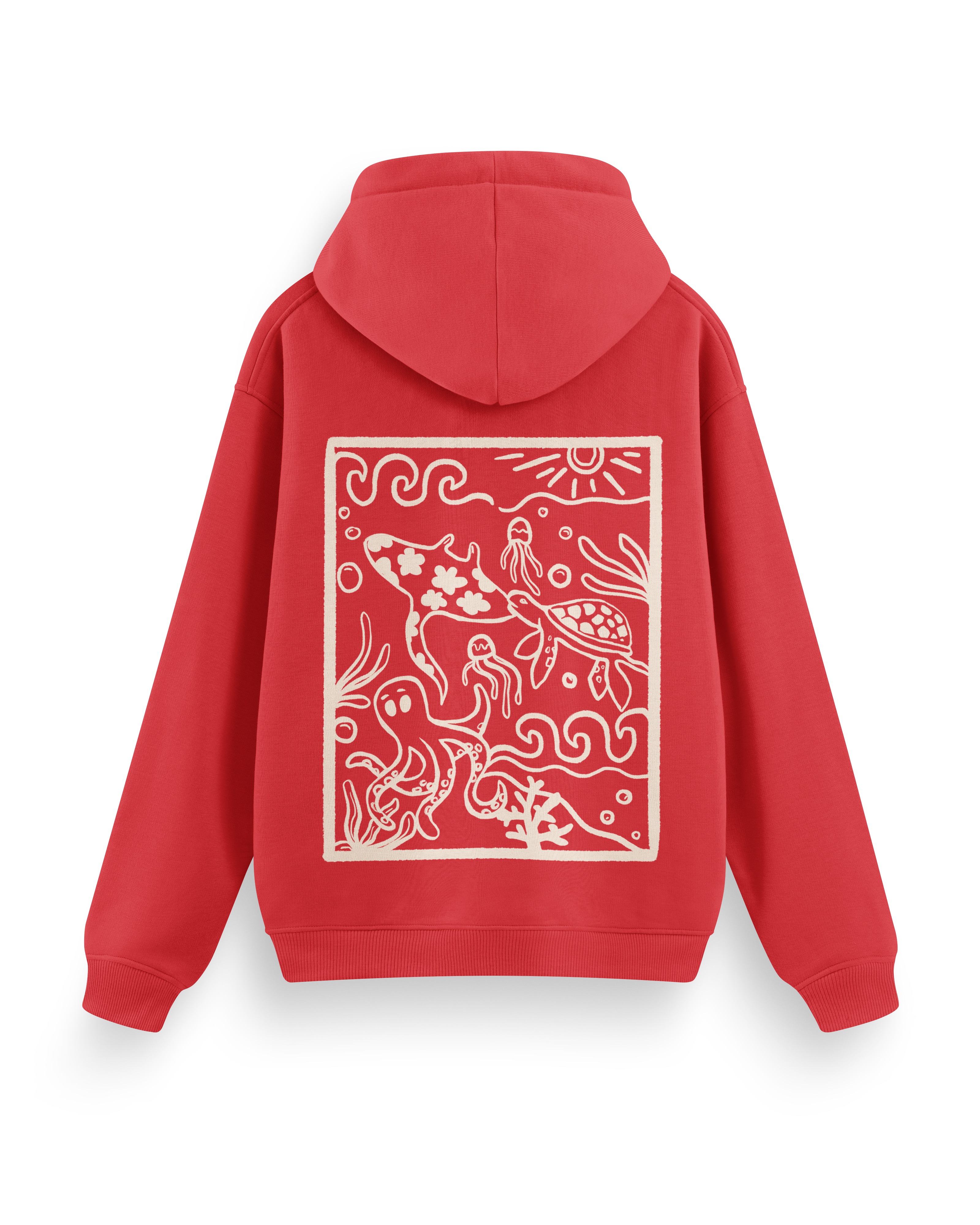 Ocean Creatures Hoodie Basic