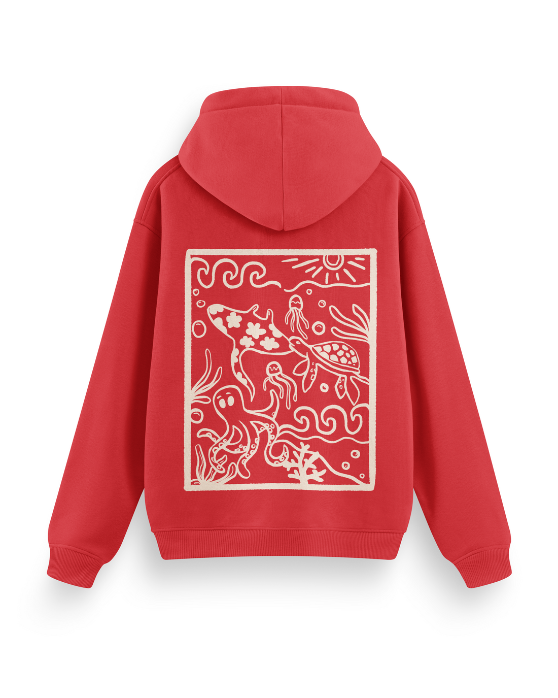 Ocean Creatures Hoodie Basic