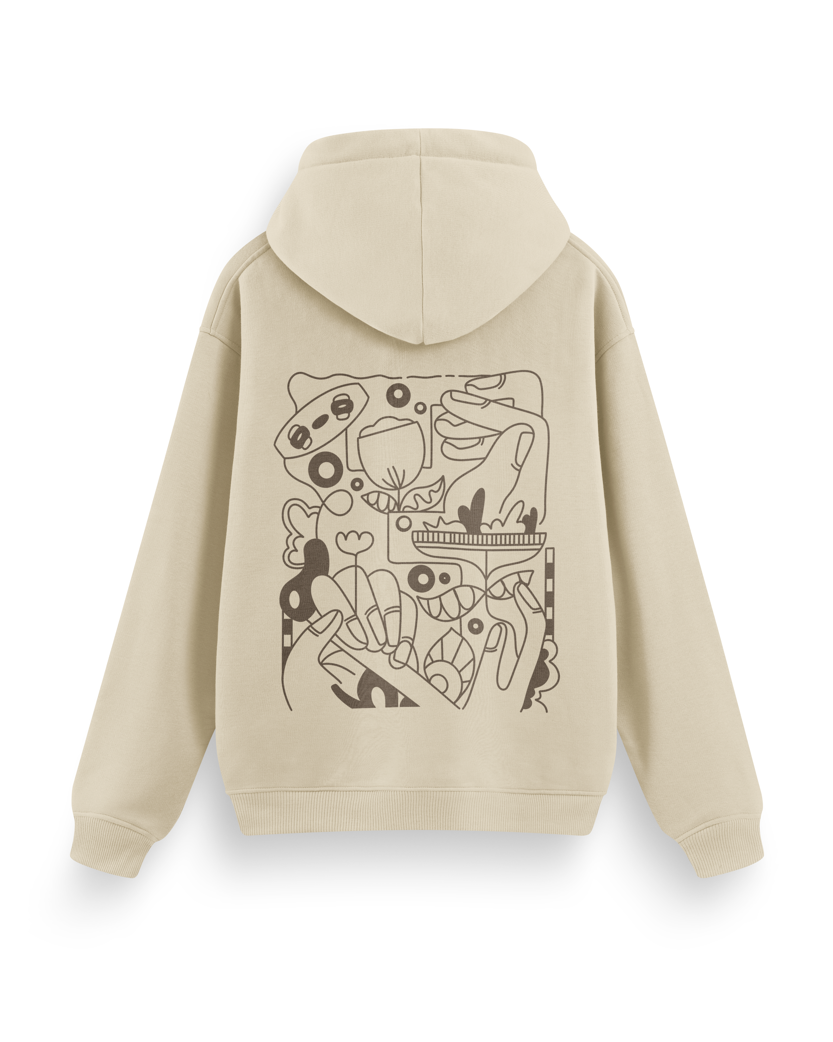 Kite Line Art Hoodie Oversized