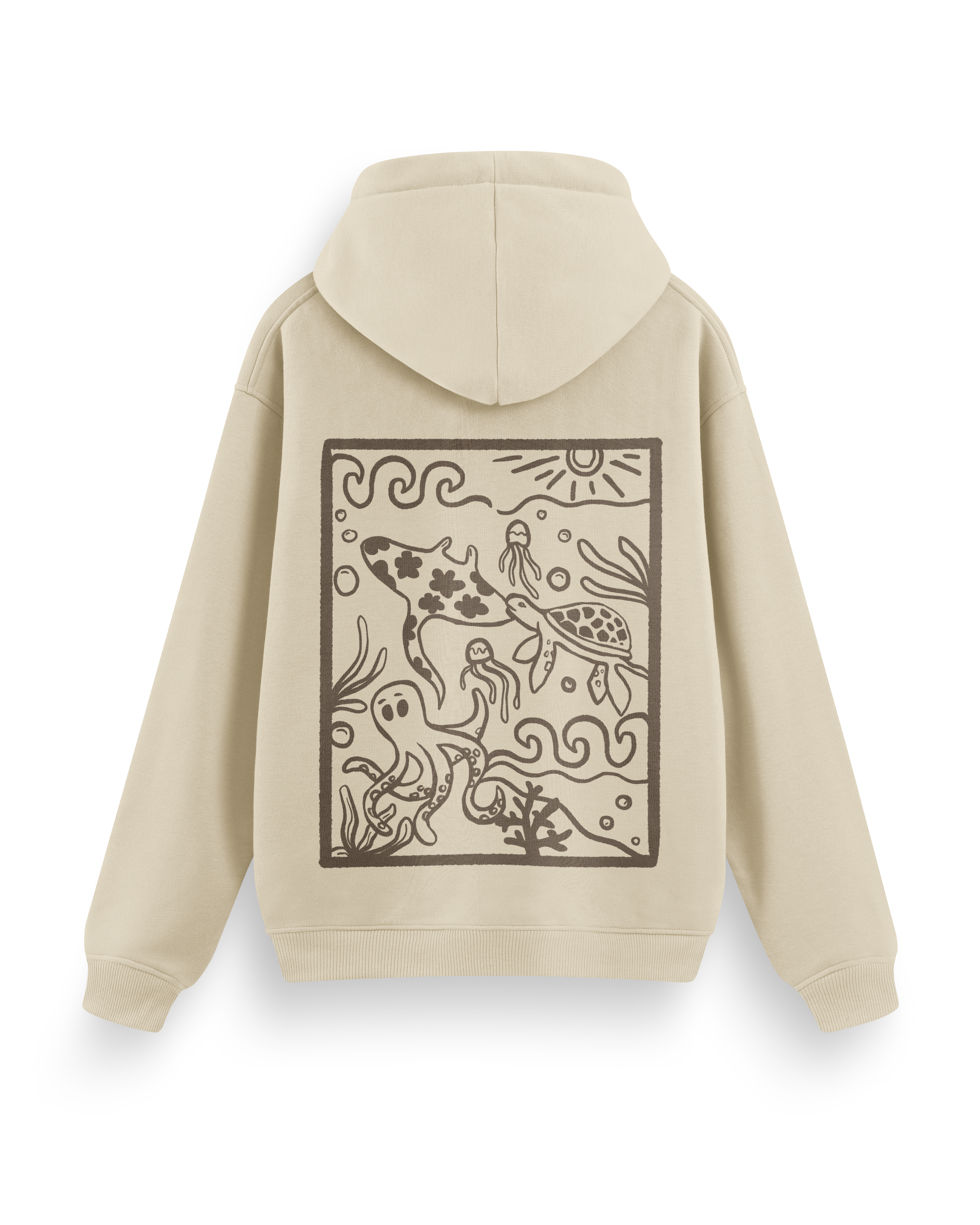 Ocean Creatures Hoodie Basic