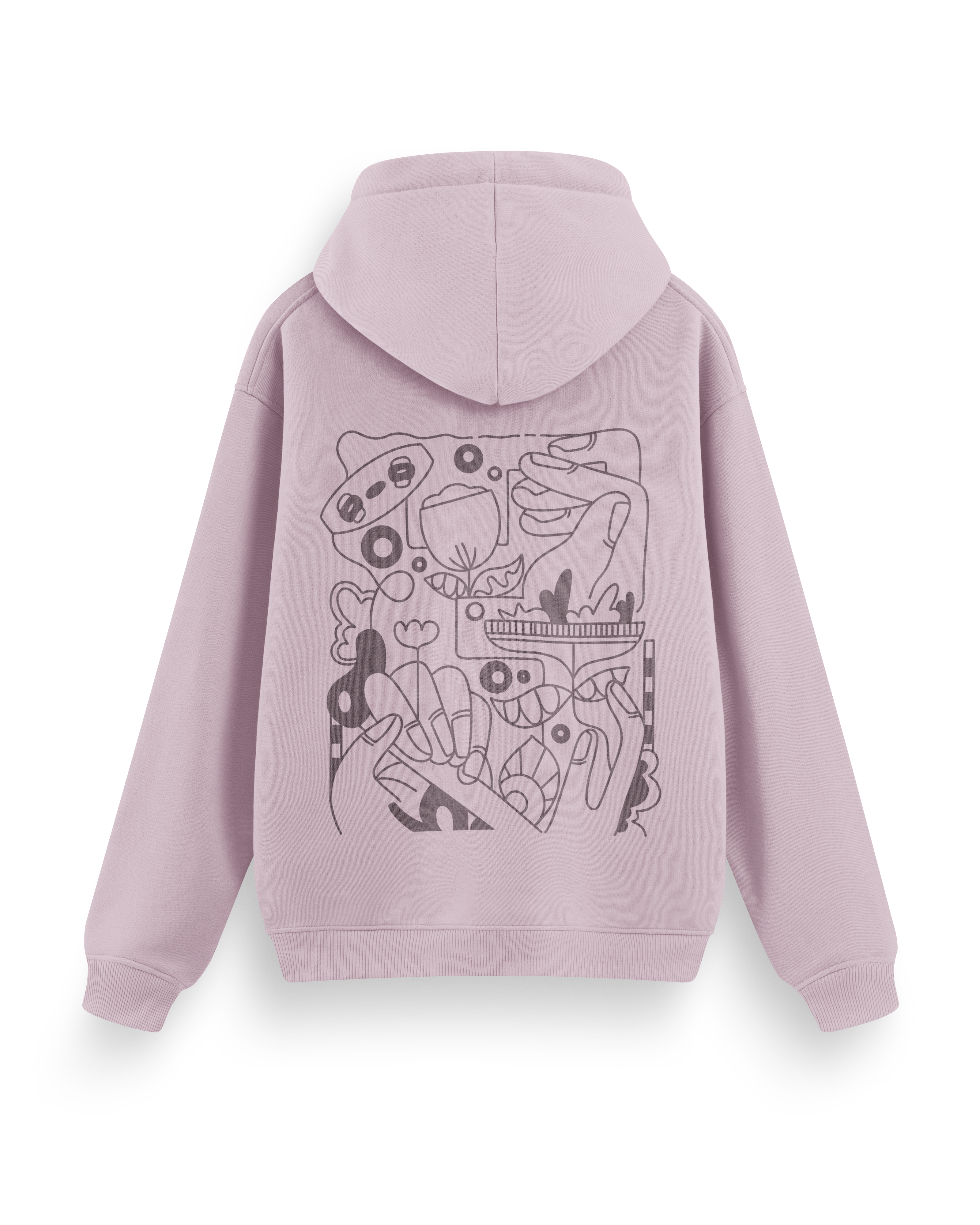 Kite Line Art Hoodie Oversized