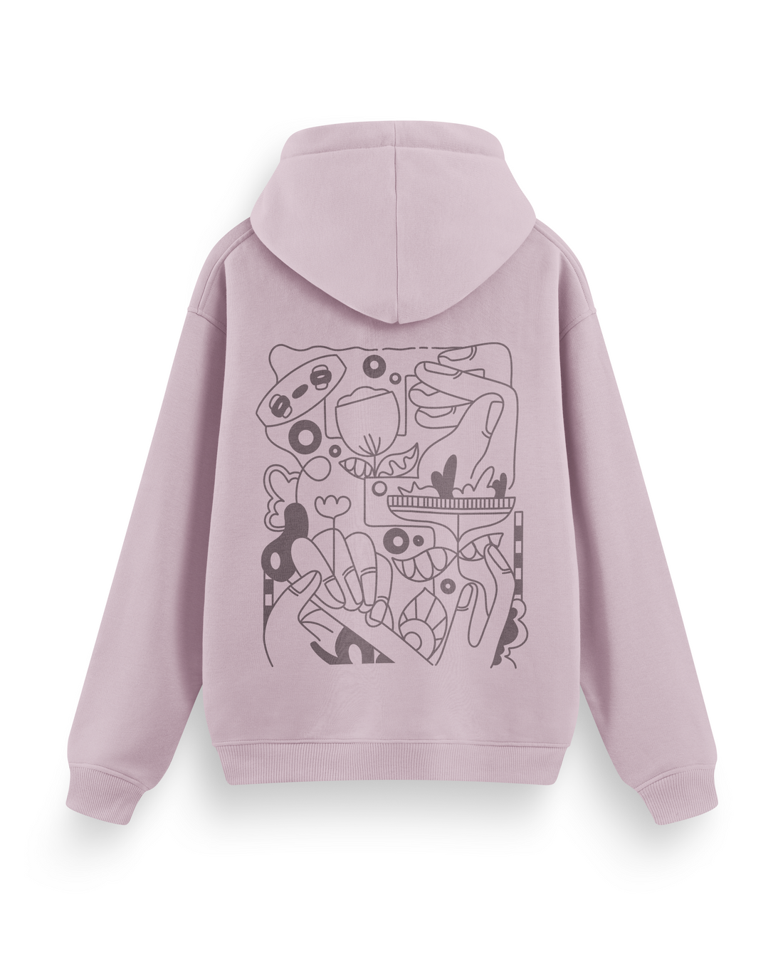 Kite Line Art Hoodie Oversized