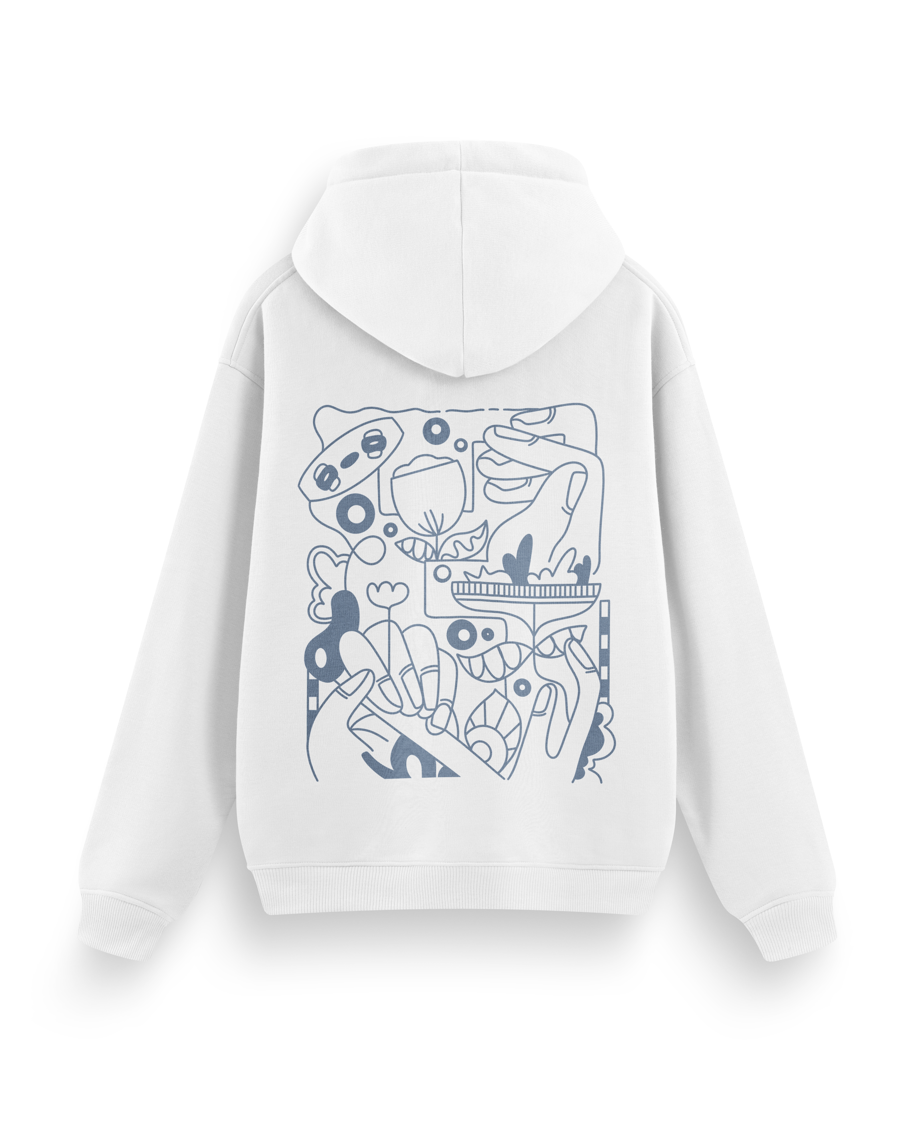 Kite Line Art Hoodie Oversized