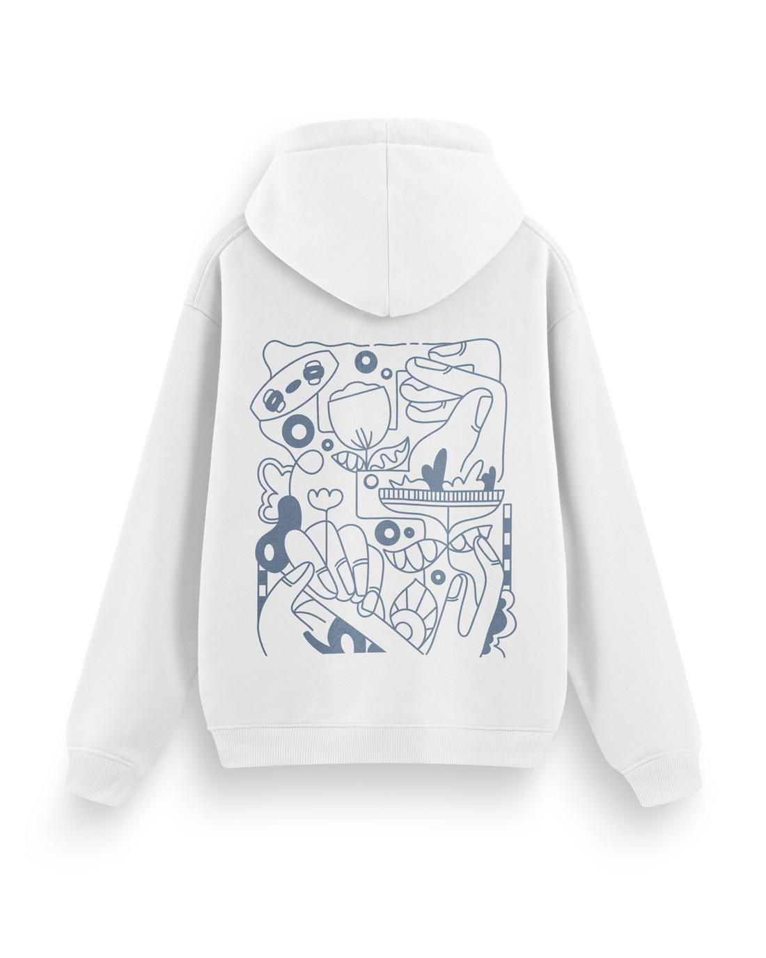 Kite Line Art Hoodie Oversized