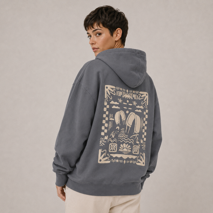 Boho Beach Hoodie Oversized