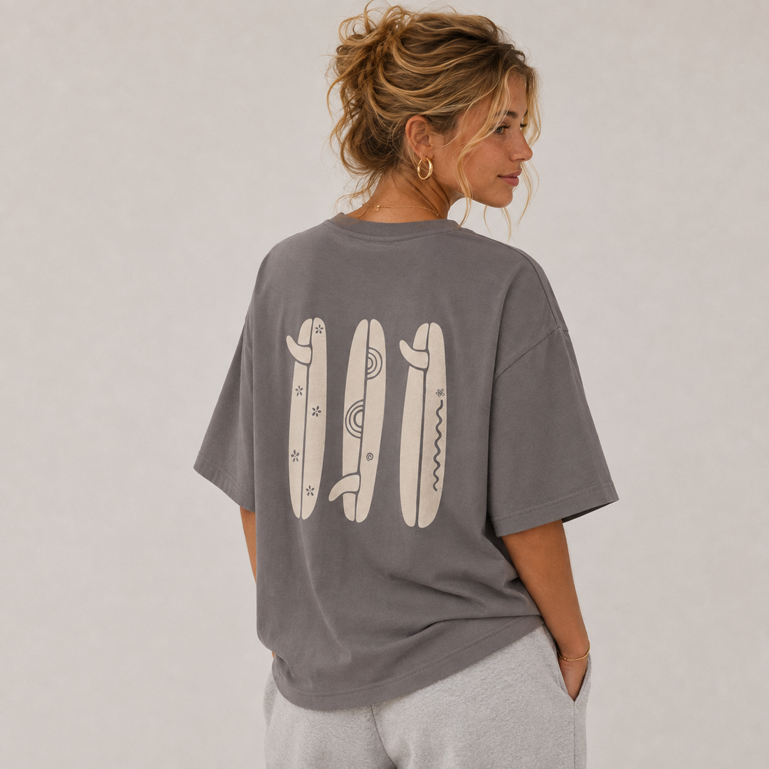 Boho Surfboard T-Shirt Oversized
