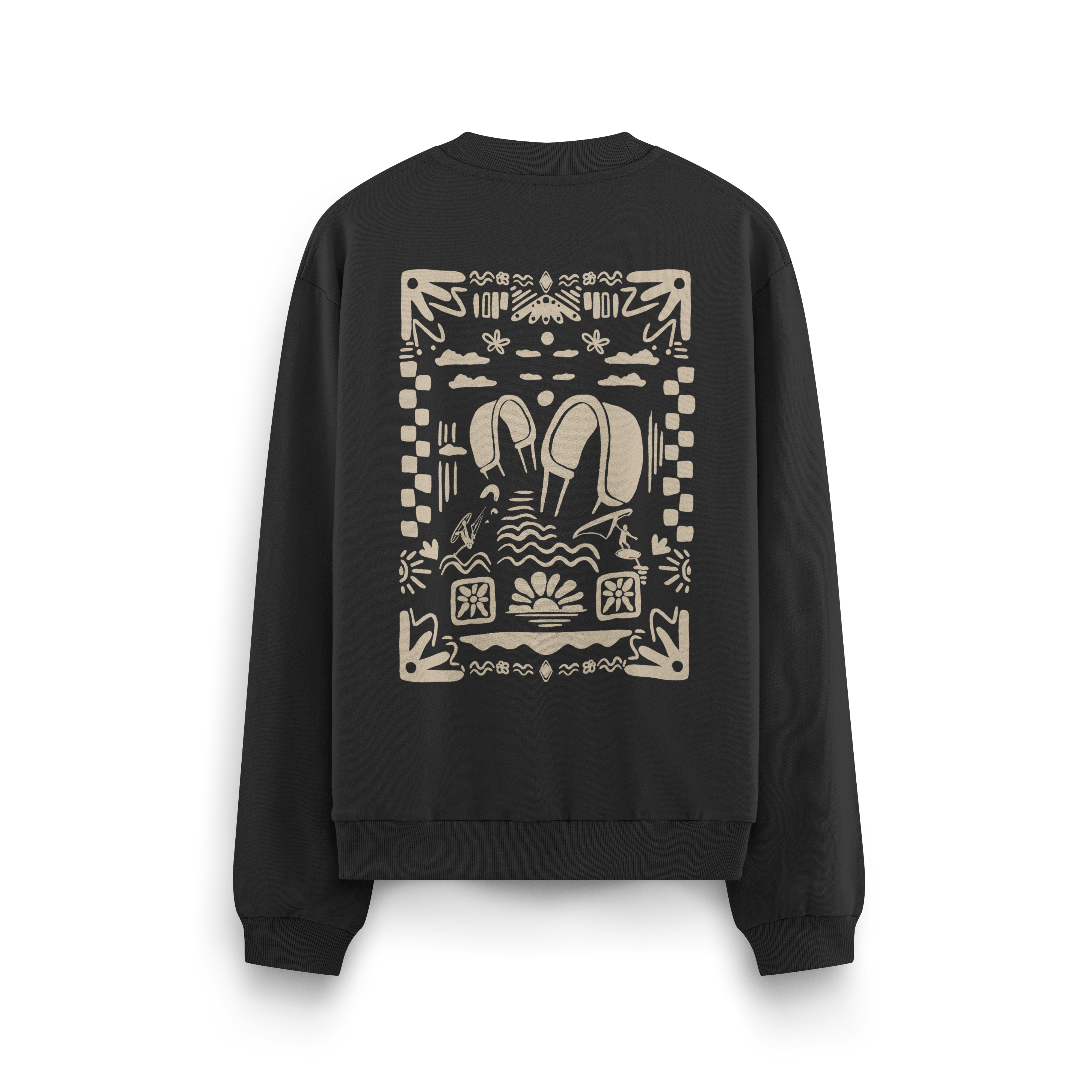 Boho Beach Crewneck Oversized