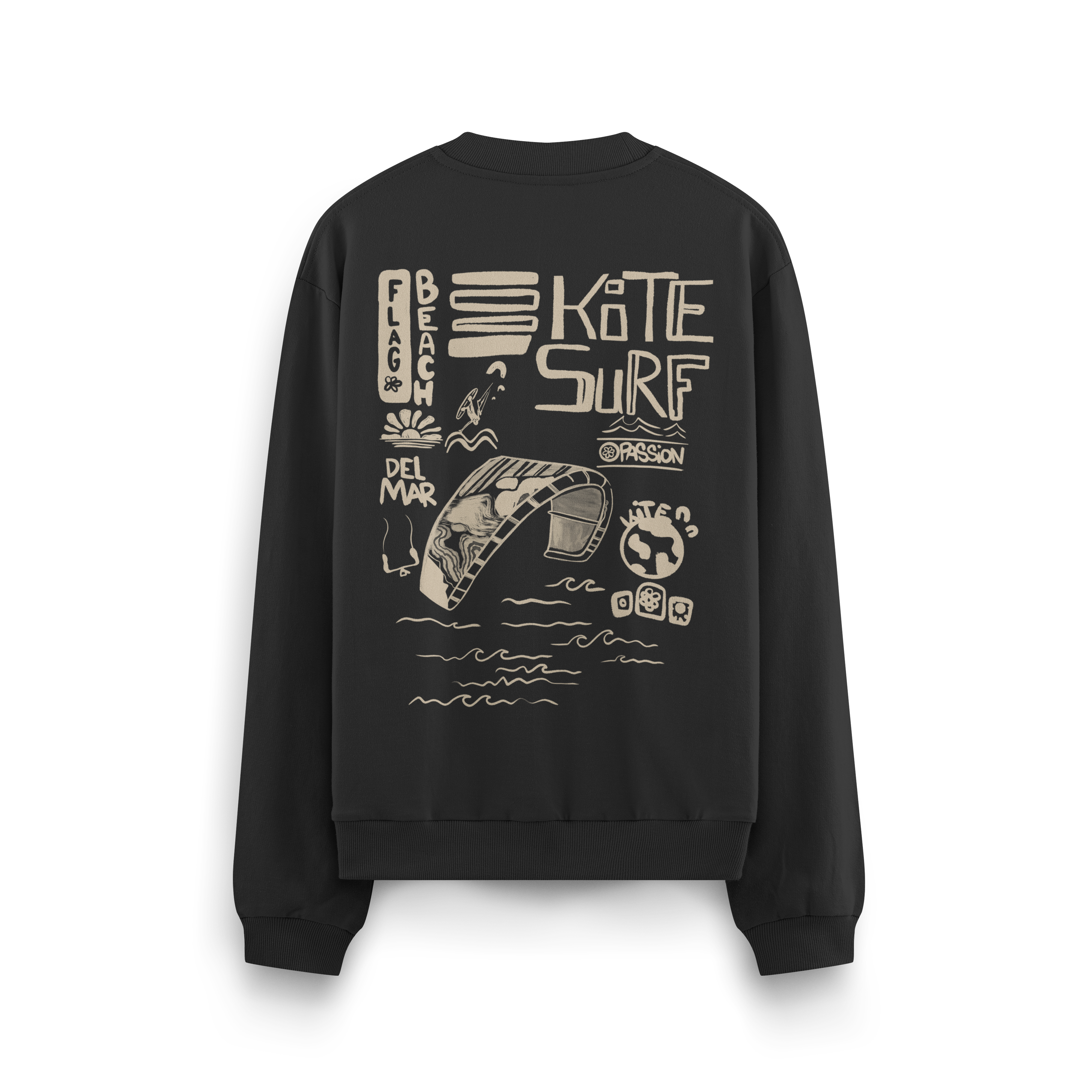 Flag Beach Crewneck Oversized