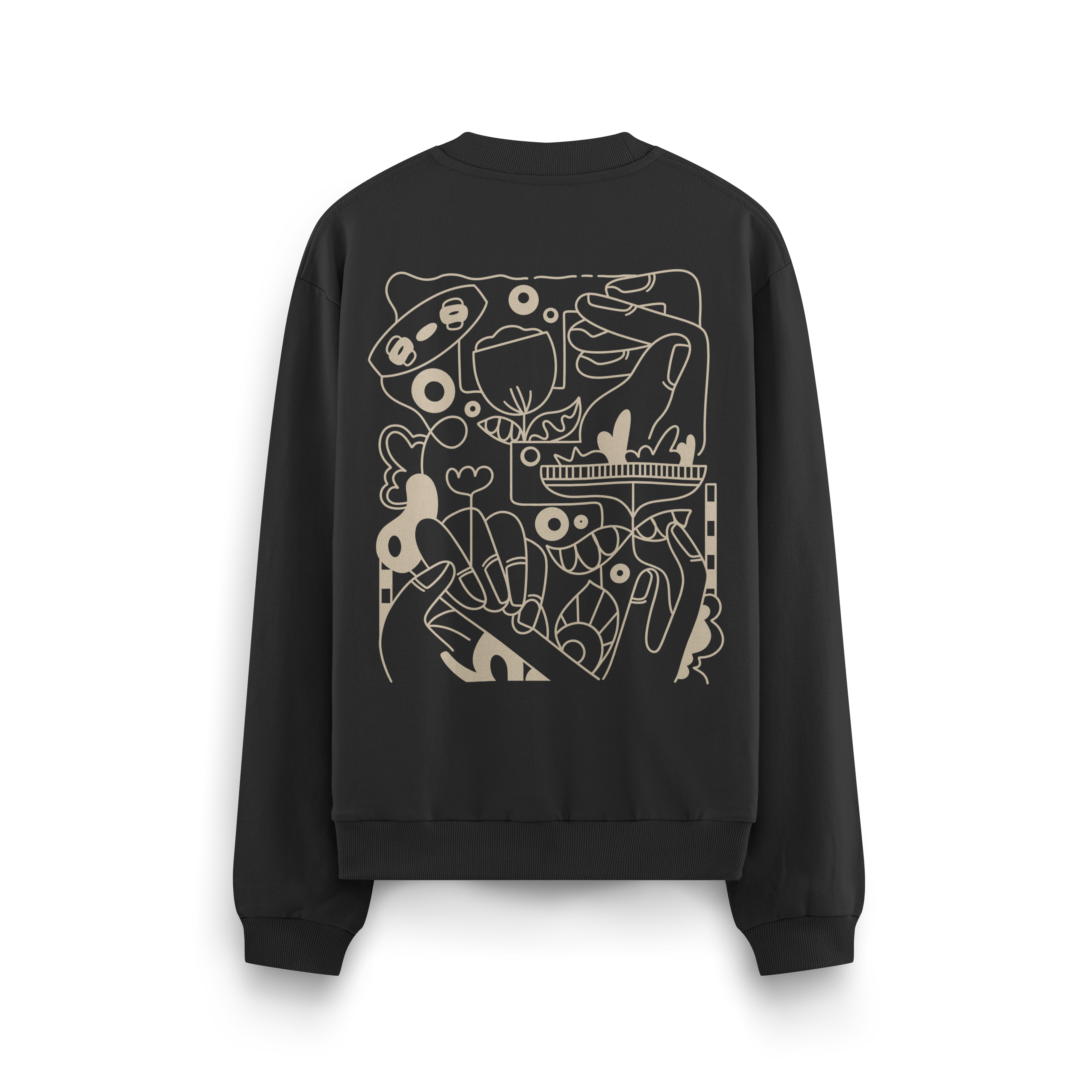 Kite Line Art Crewneck Oversized