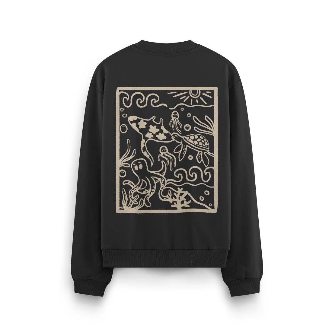 Ocean Creatures Crewneck Oversized