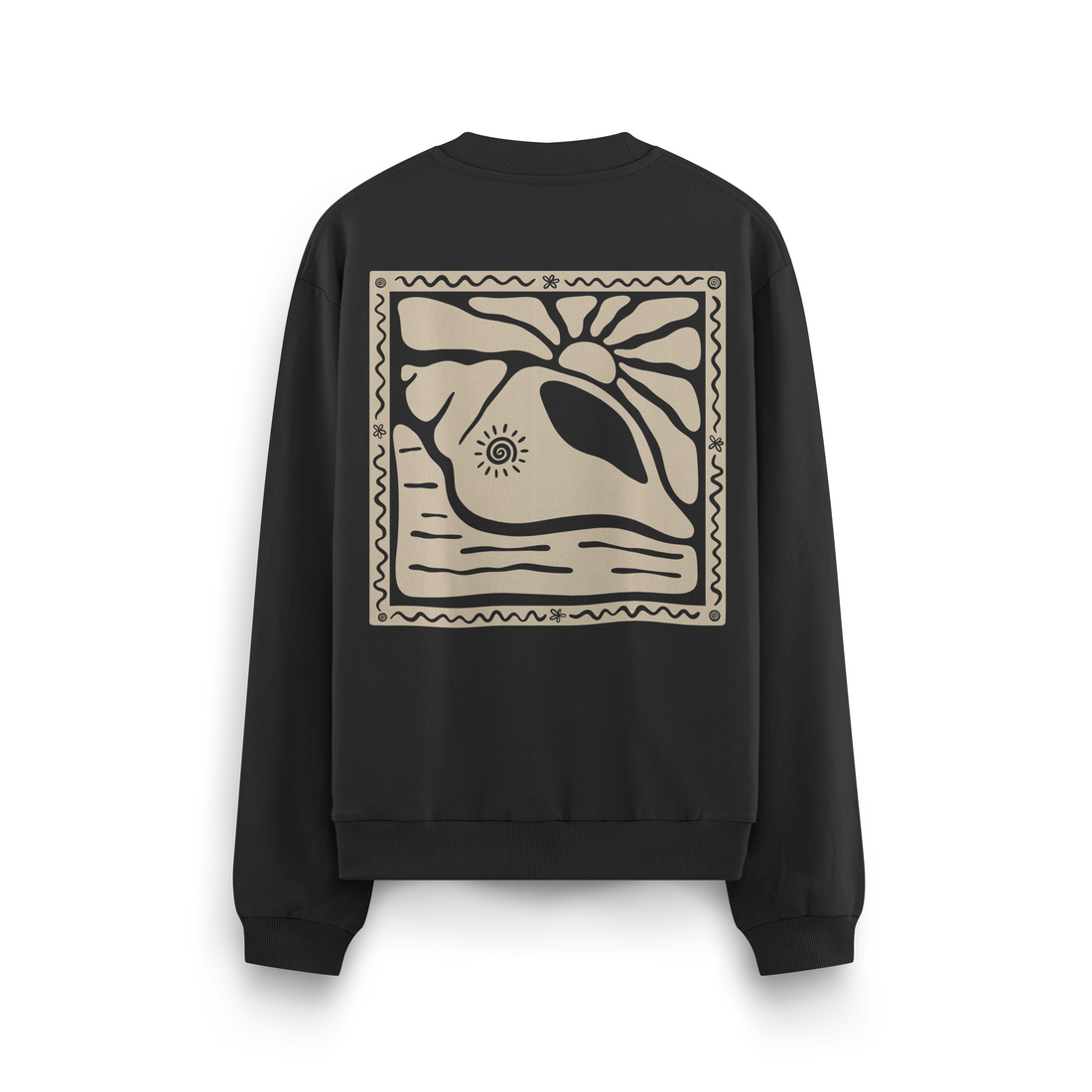 Sunny Seashell Crewneck Oversized