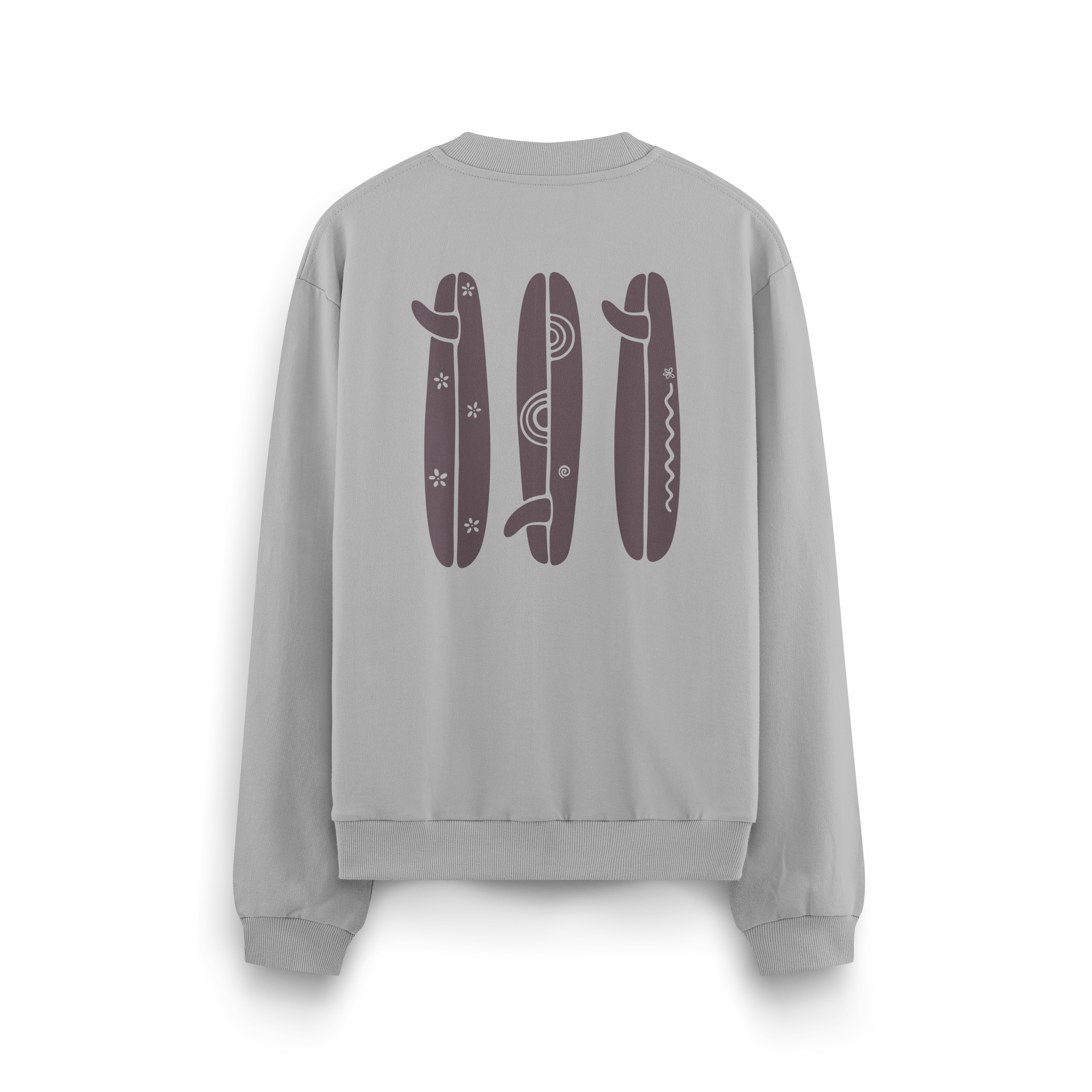 Boho Surfboard Crewneck Oversized
