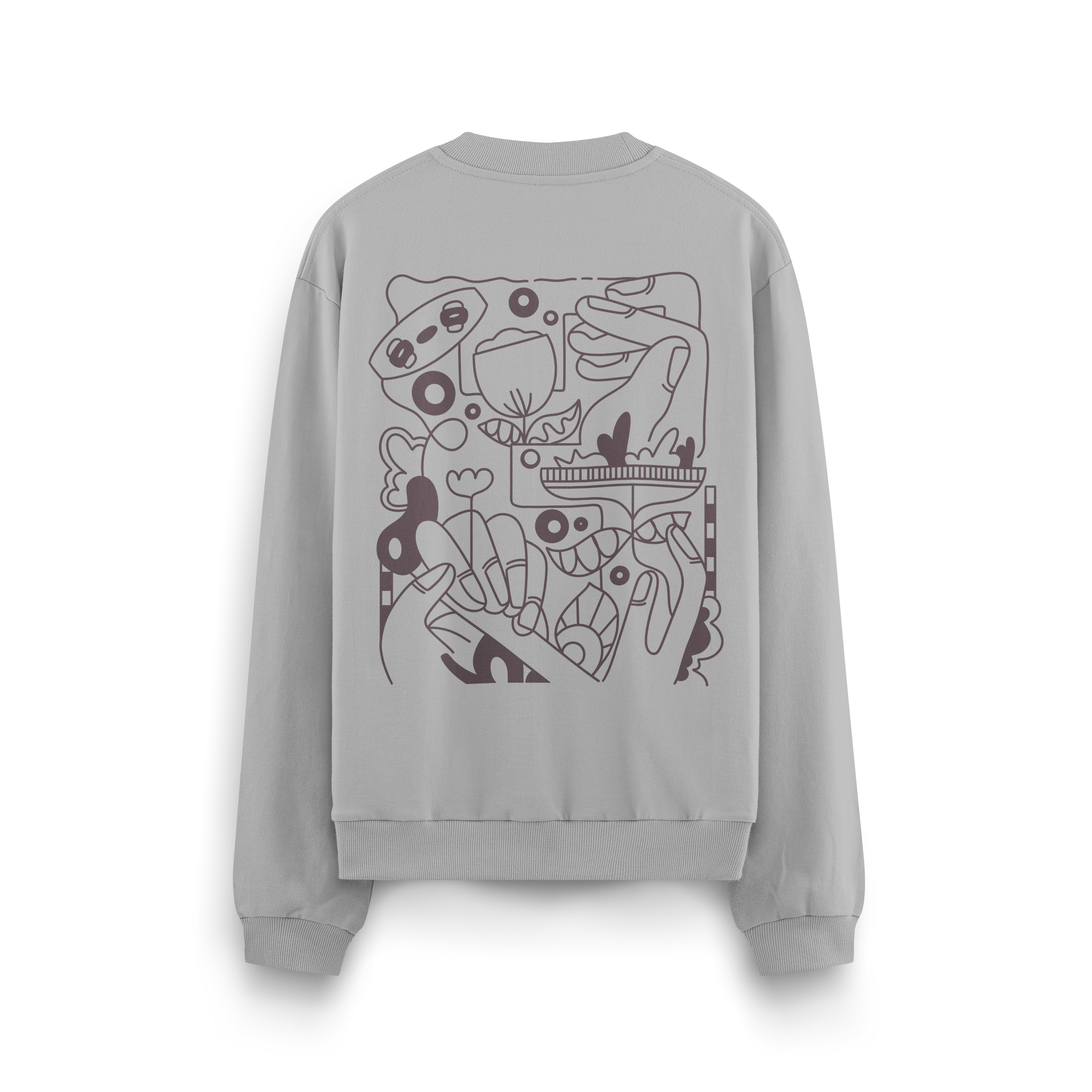 Kite Line Art Crewneck Oversized