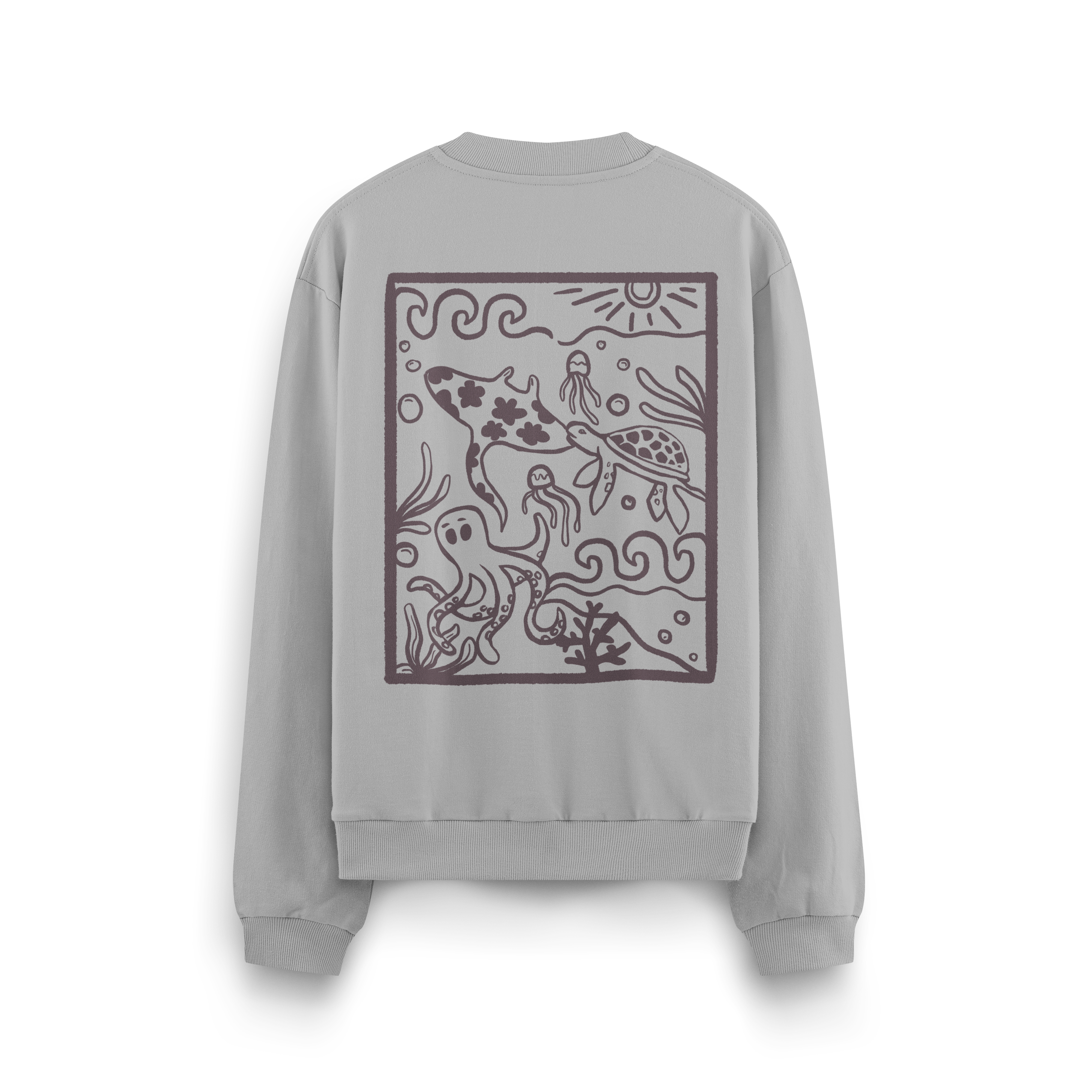 Ocean Creatures Crewneck Oversized