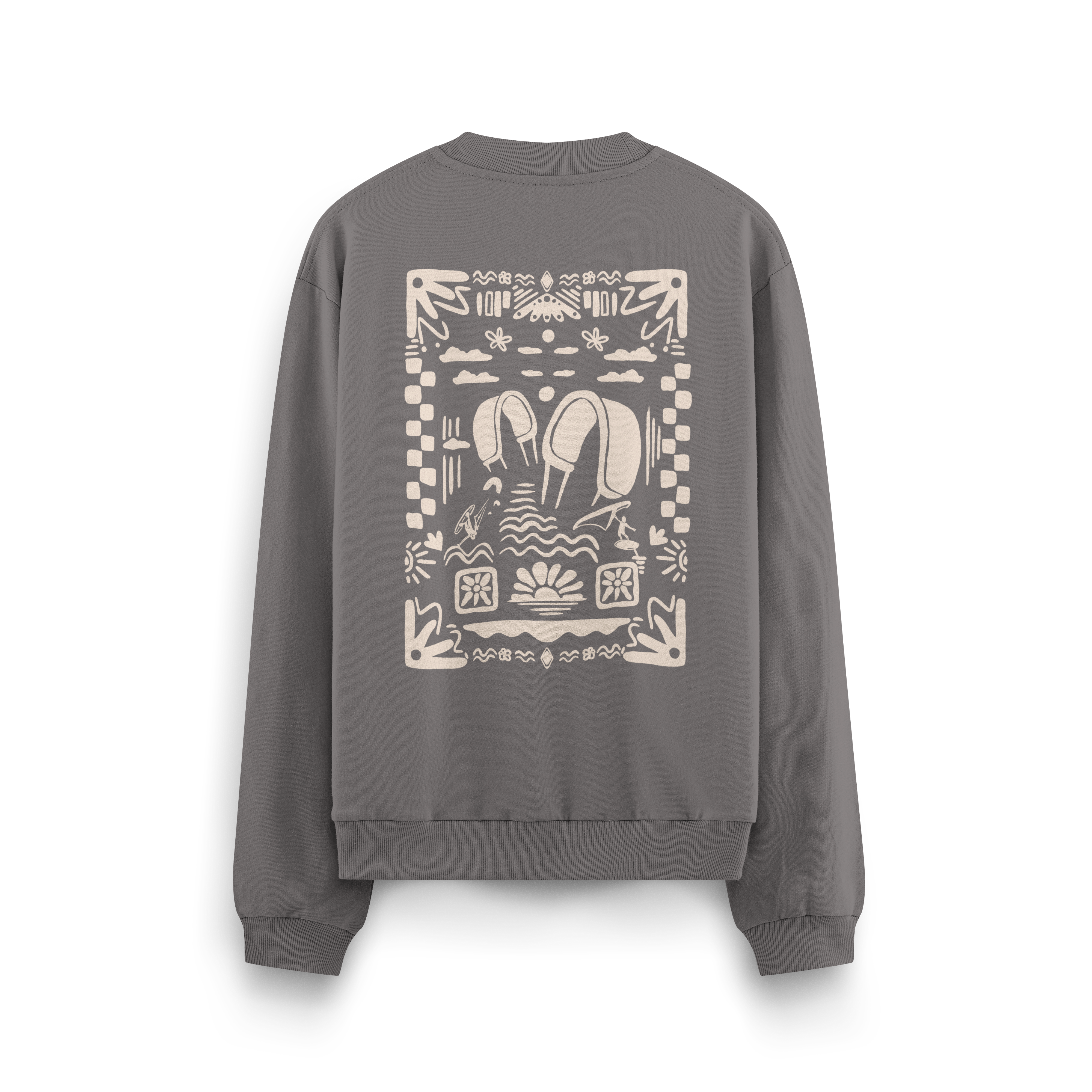 Boho Beach Crewneck Oversized