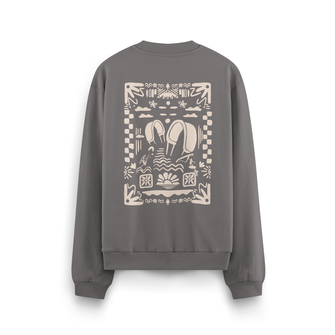 Boho Beach Crewneck Oversized