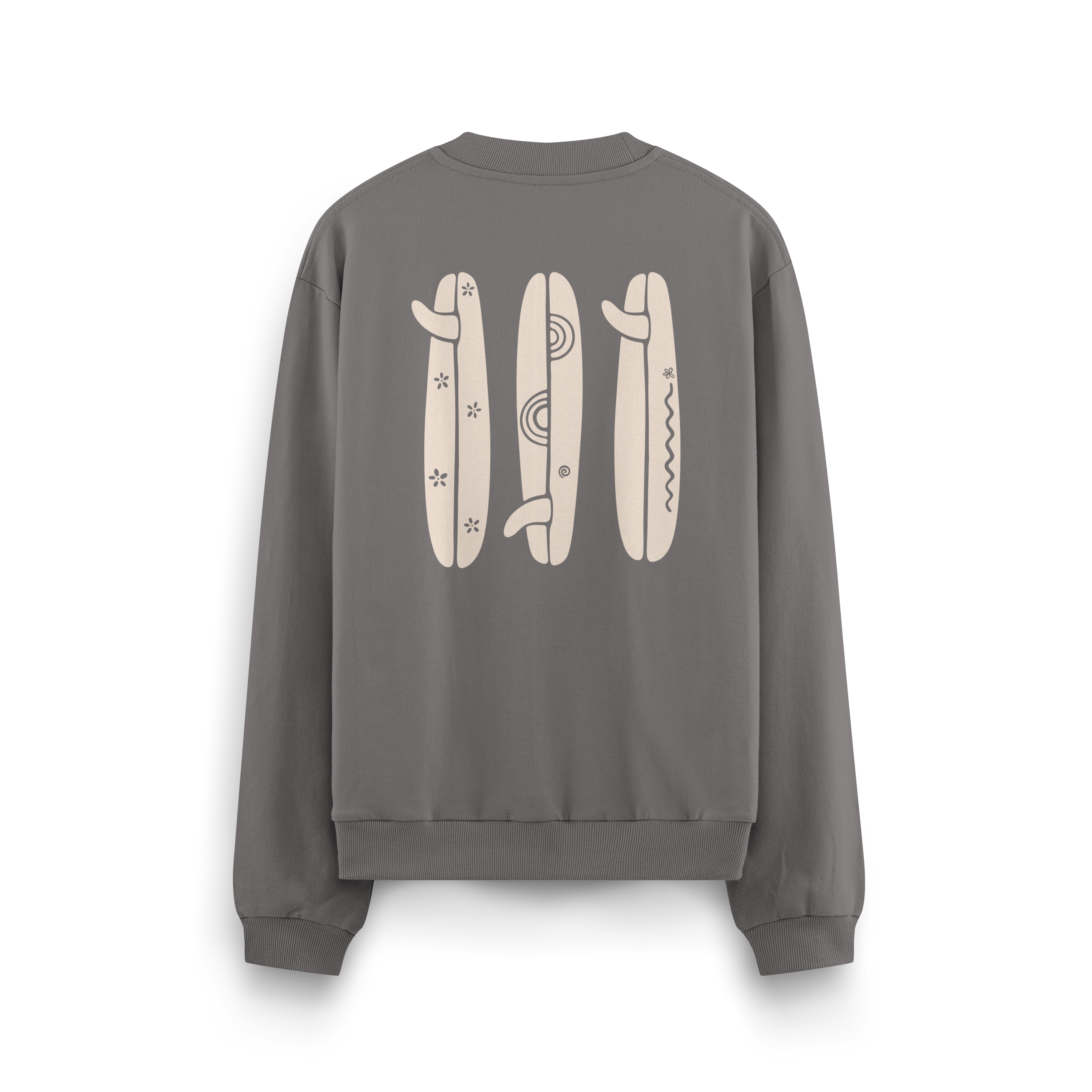 Boho Surfboard Crewneck Oversized