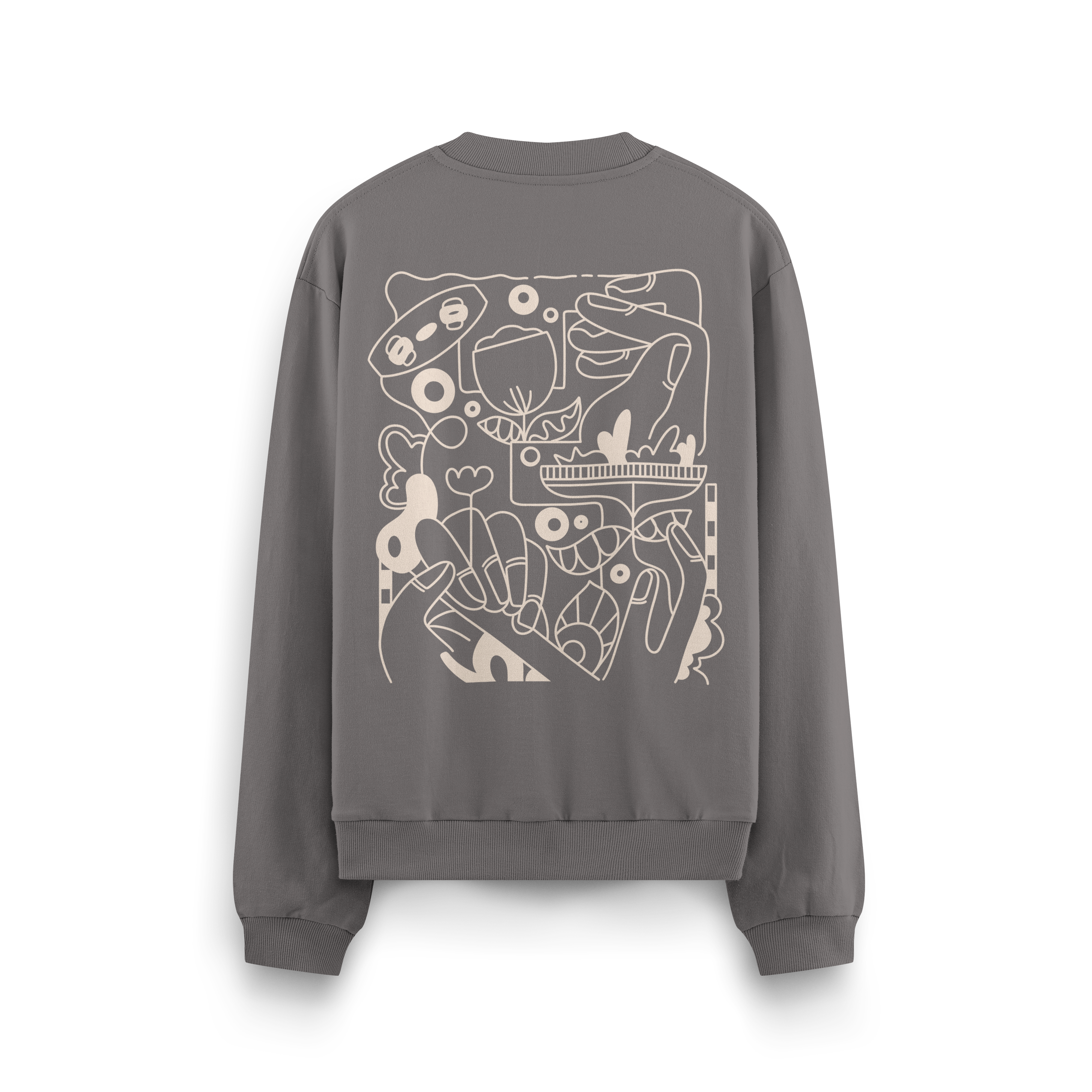 Kite Line Art Crewneck Oversized